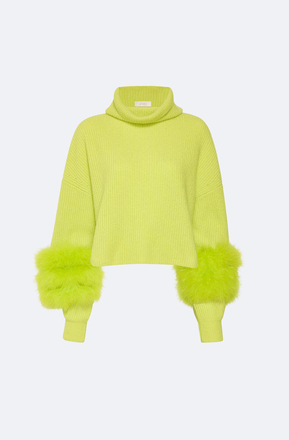 Cashmere Turtleneck Sweater With Marabou - LAPOINTE