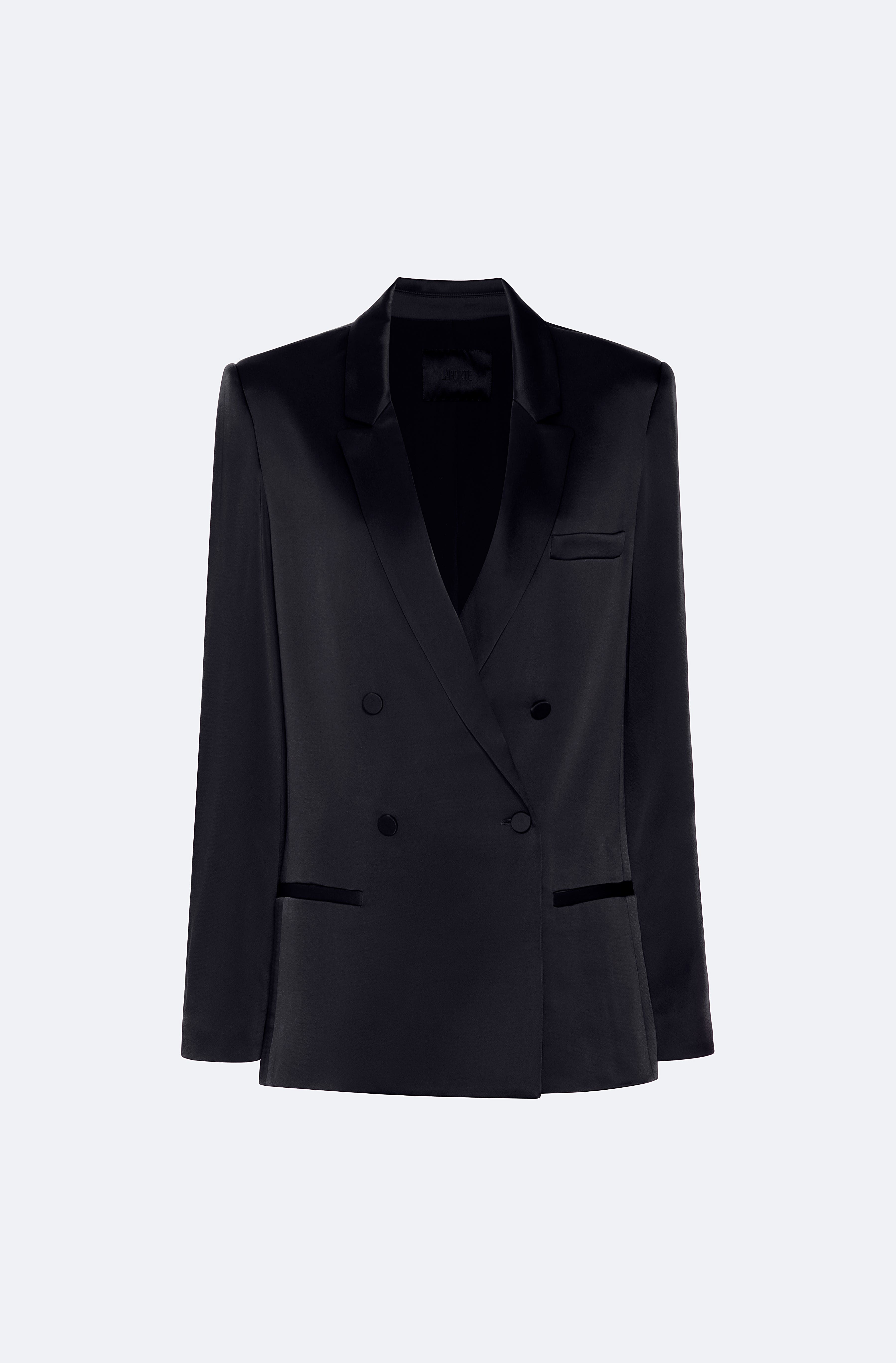 Satin Double Breasted Blazer - LAPOINTE