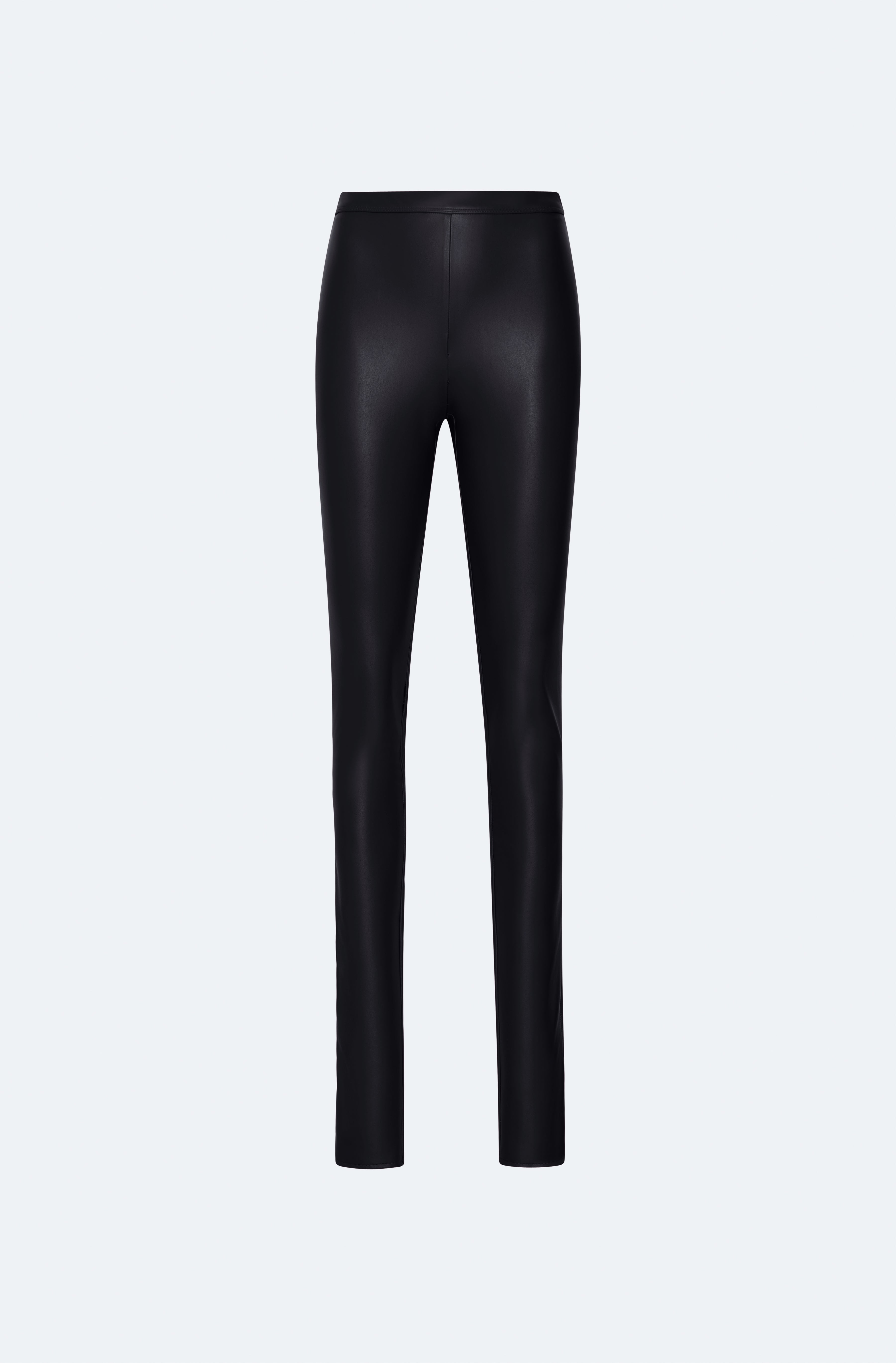 Stretch Faux Leather Split Hem Legging - LAPOINTE