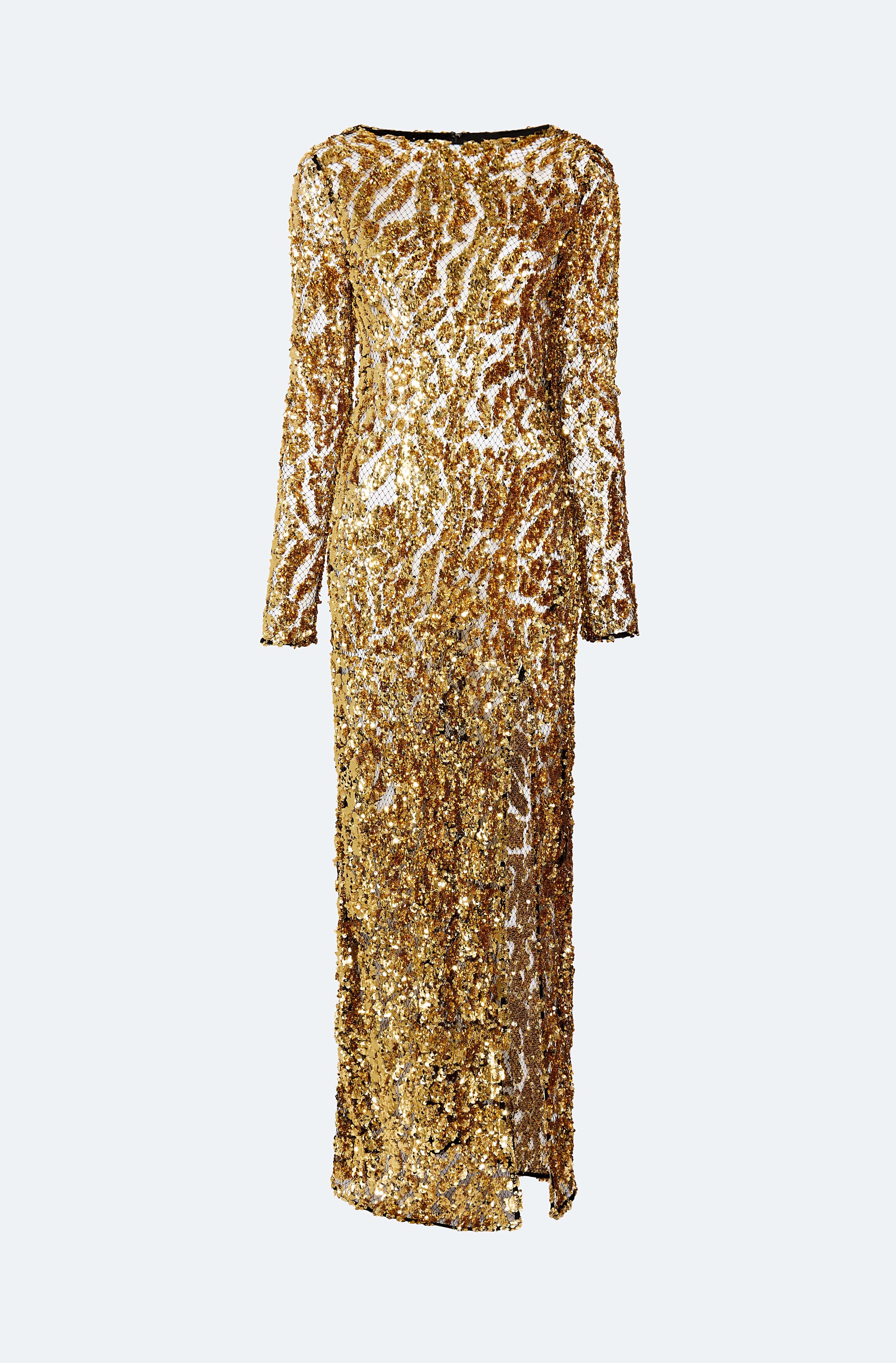 Abstract Sequin Gown