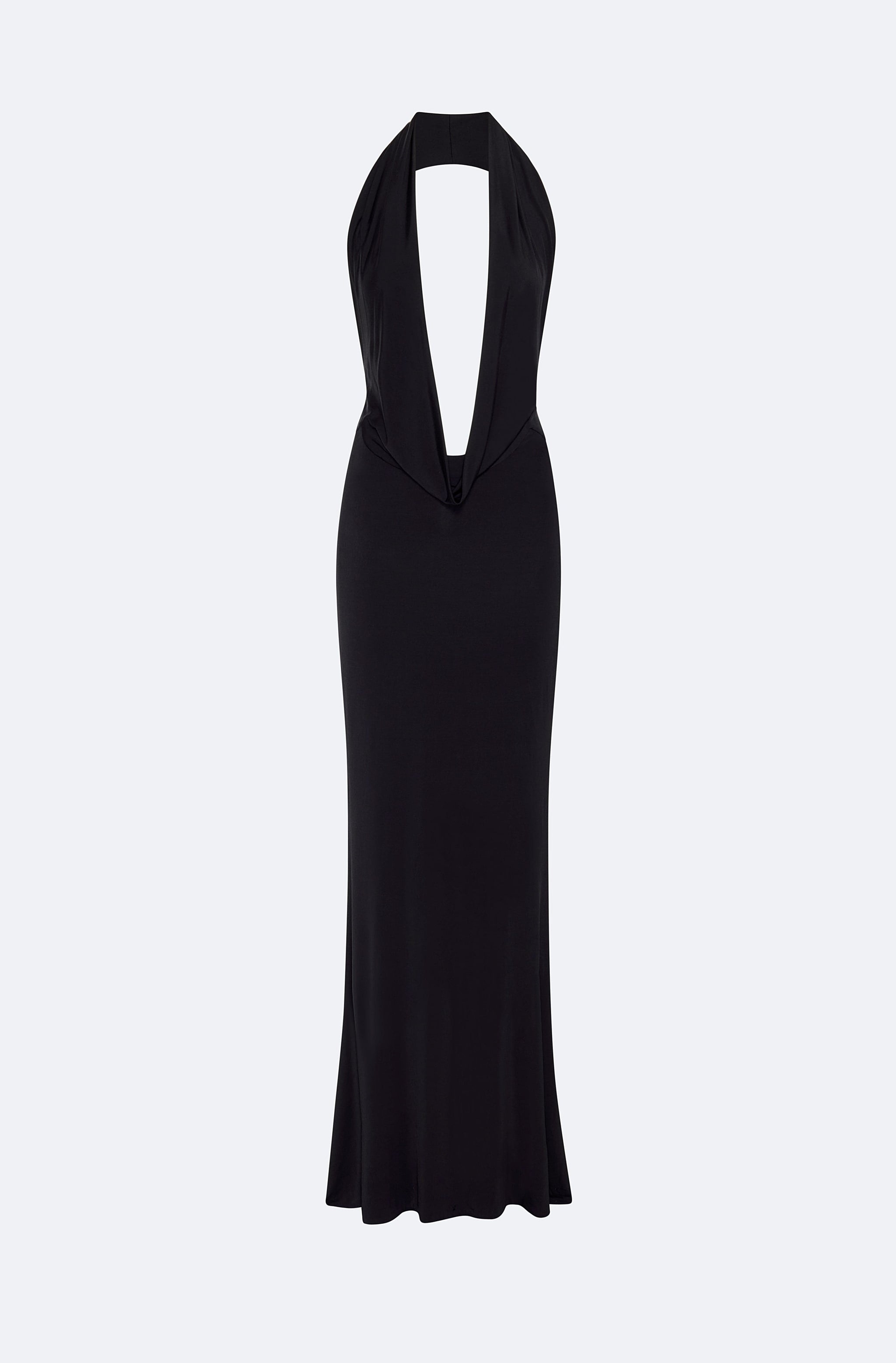 Jersey Cowl Neck Gown