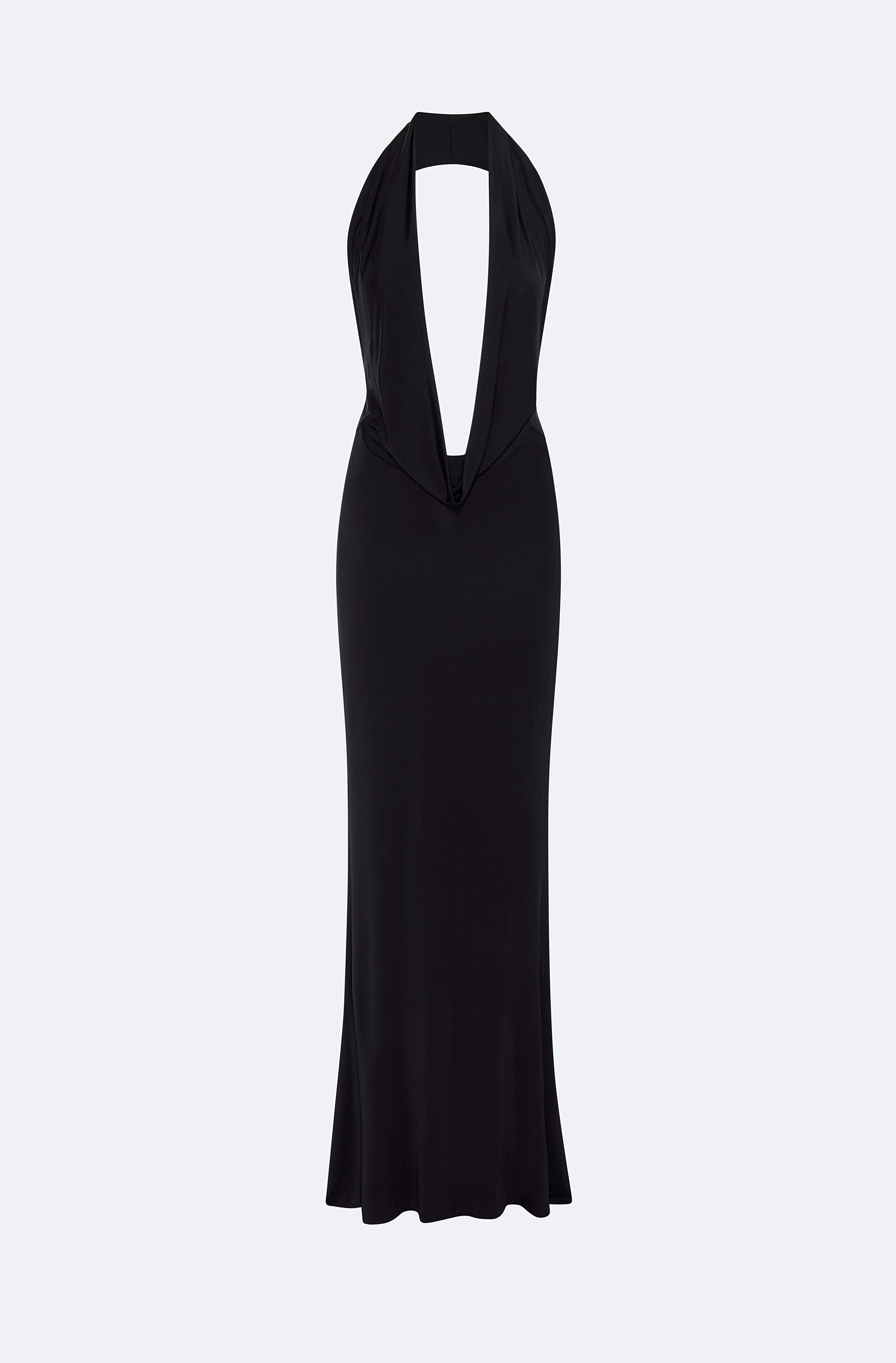 Jersey Cowl Neck Gown