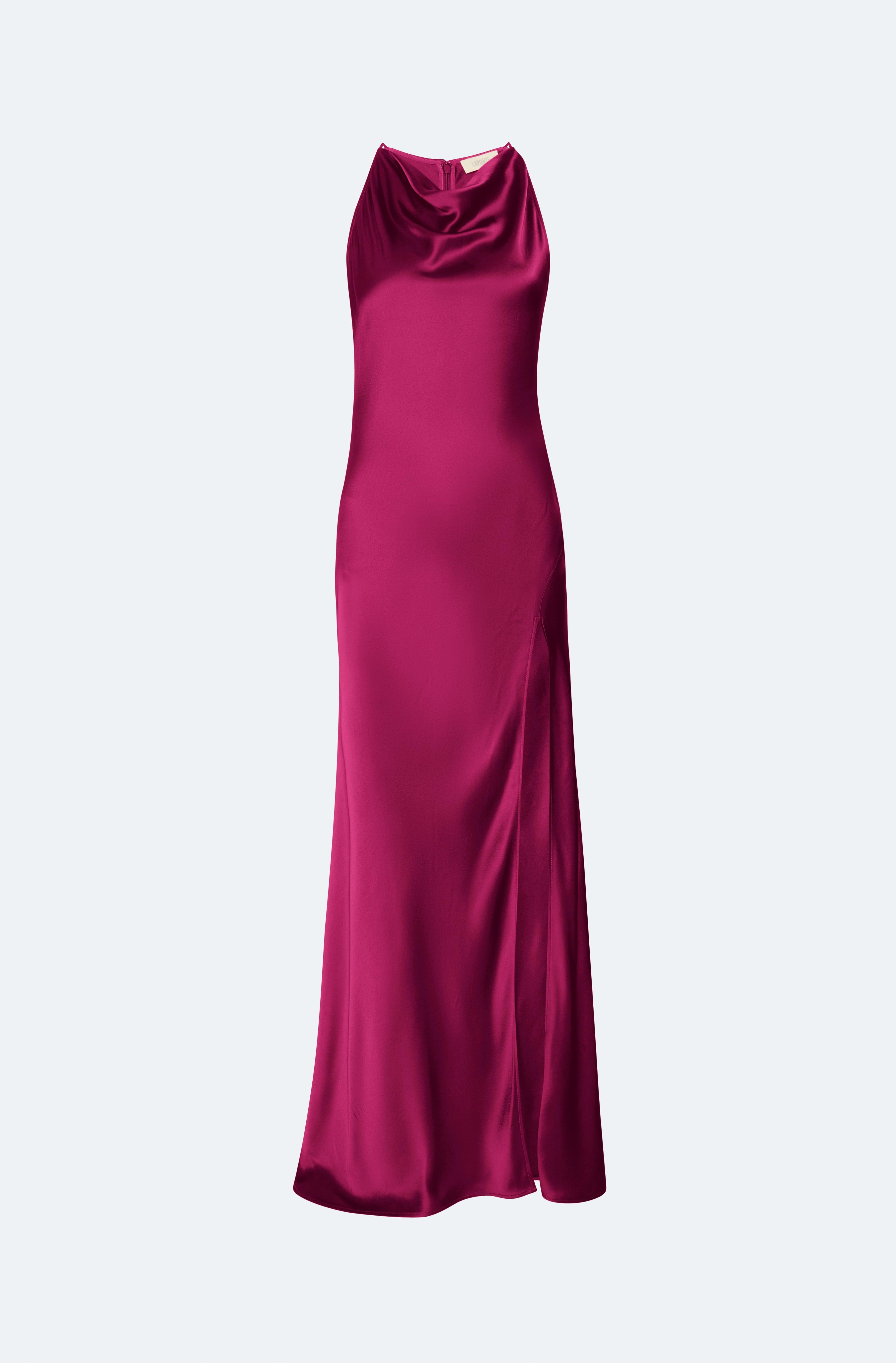 Lapointe Satin Halter Gown | Berry / 8 Lapointe Satin Halter Gown | Berry / 8