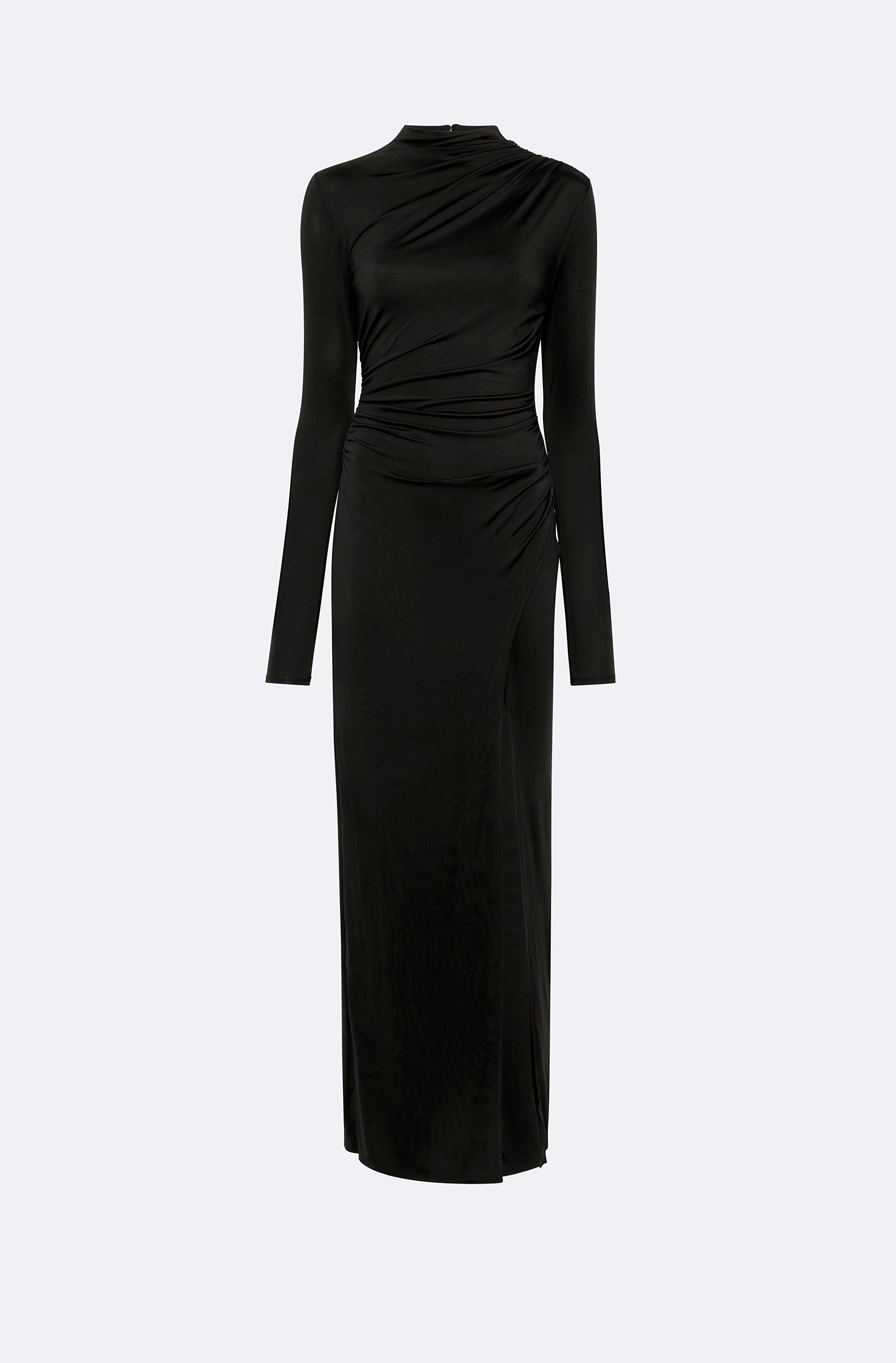 Jersey Draped Gown in Black Black | LAPOINTE Jersey Draped Gown in Black Black | LAPOINTE