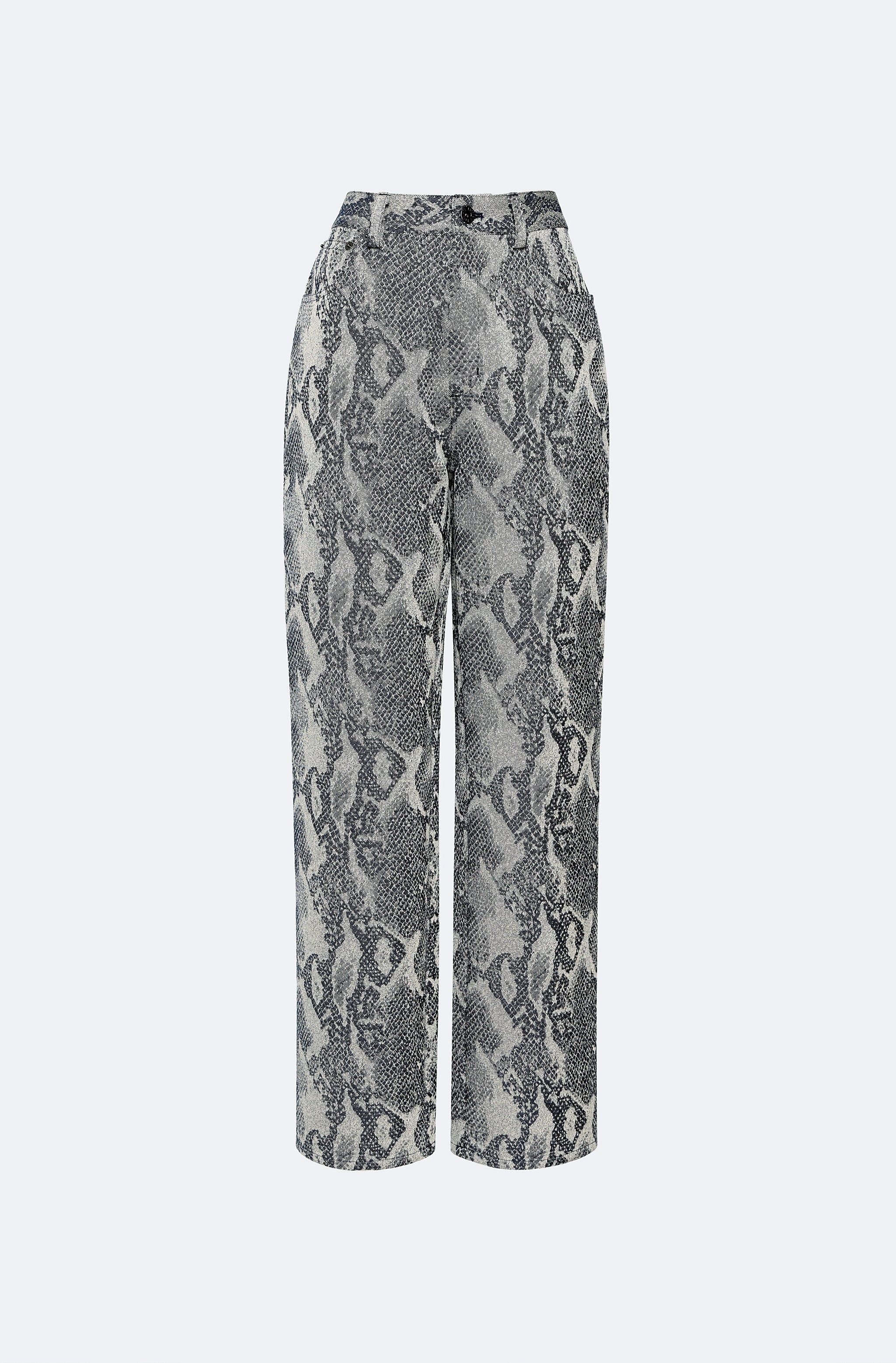 Snake Denim Straight Leg Pant