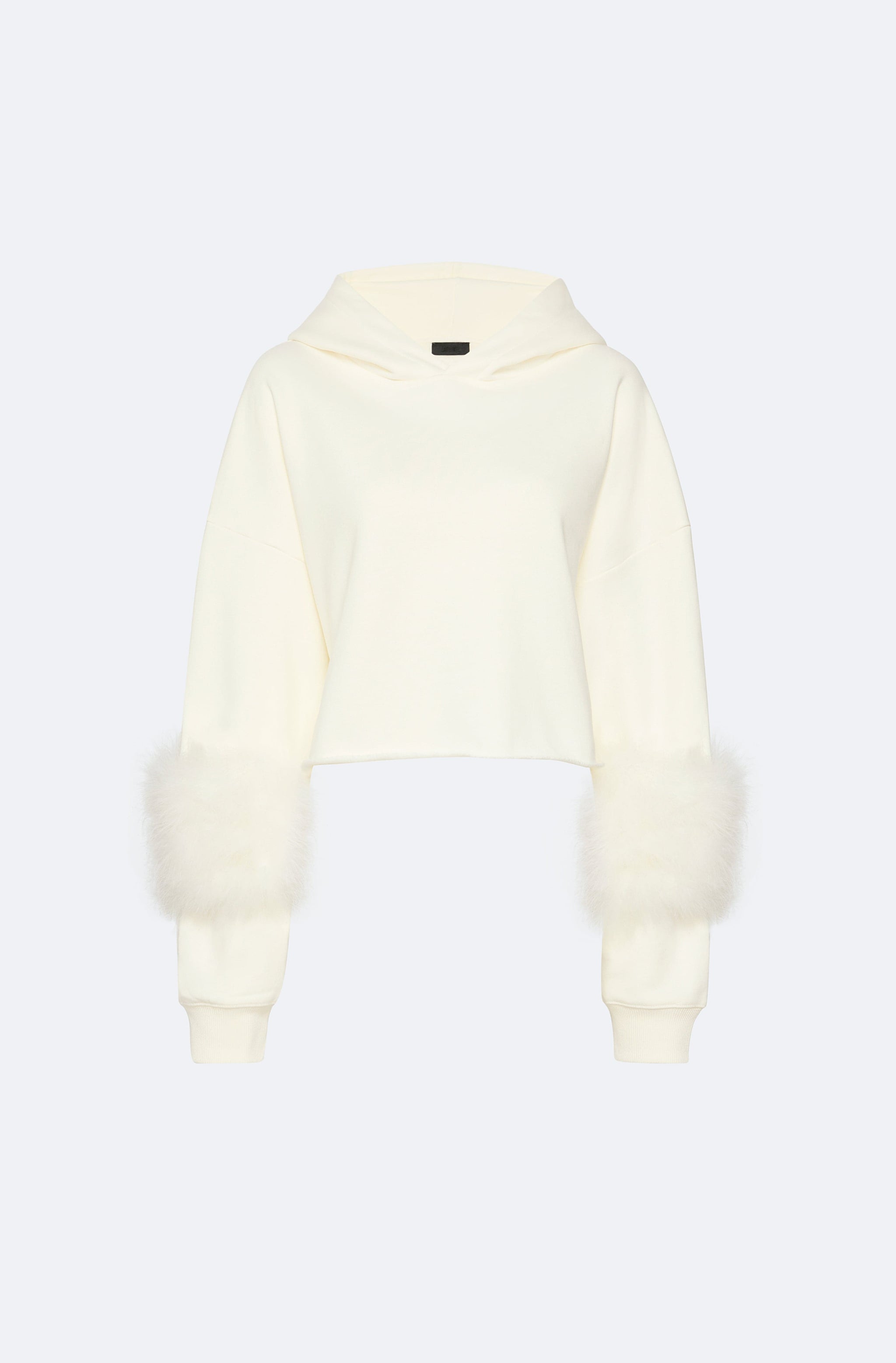 Cotton Sweatshirt With Marabou Feathers
