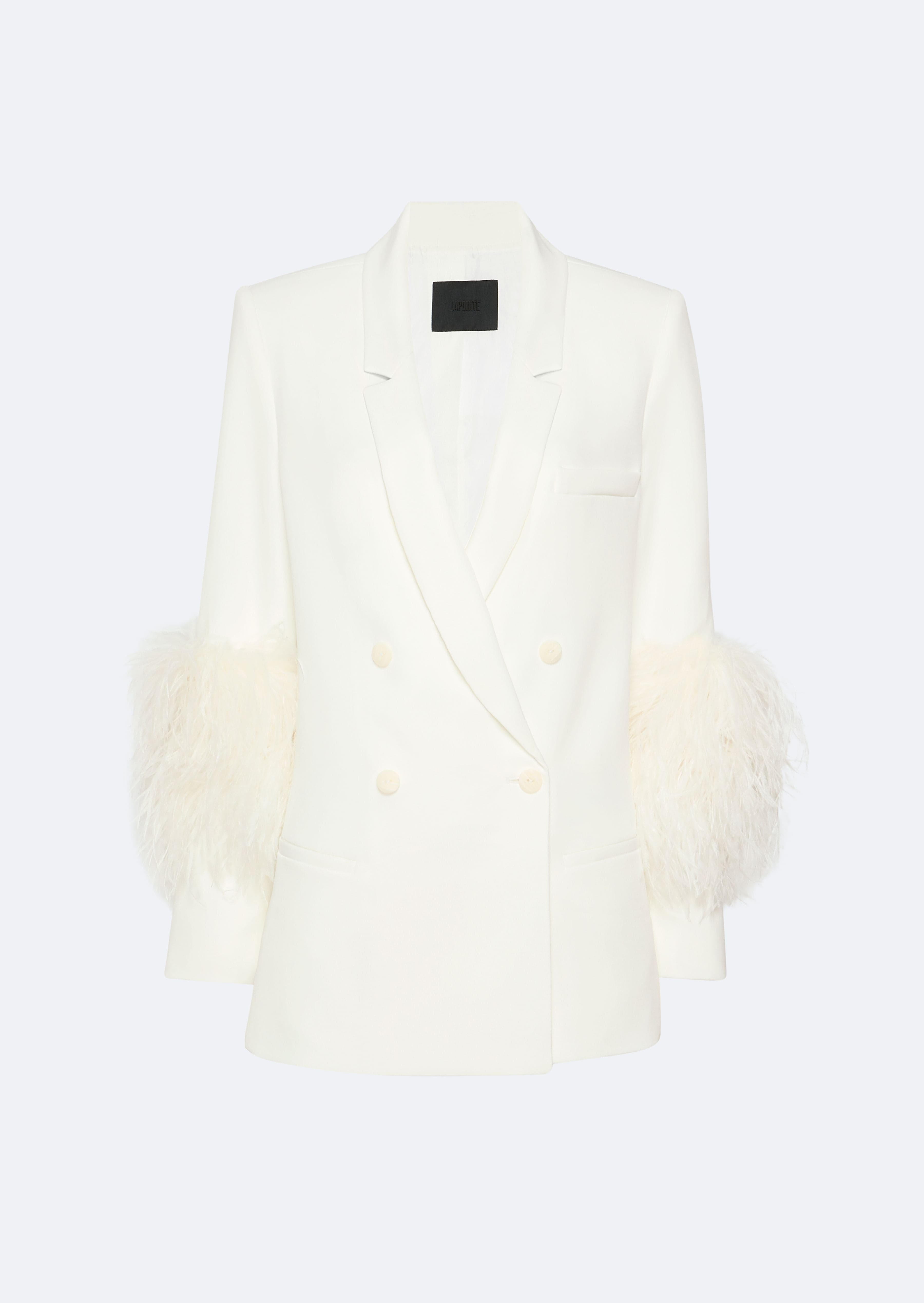 Feather suit jacket shop