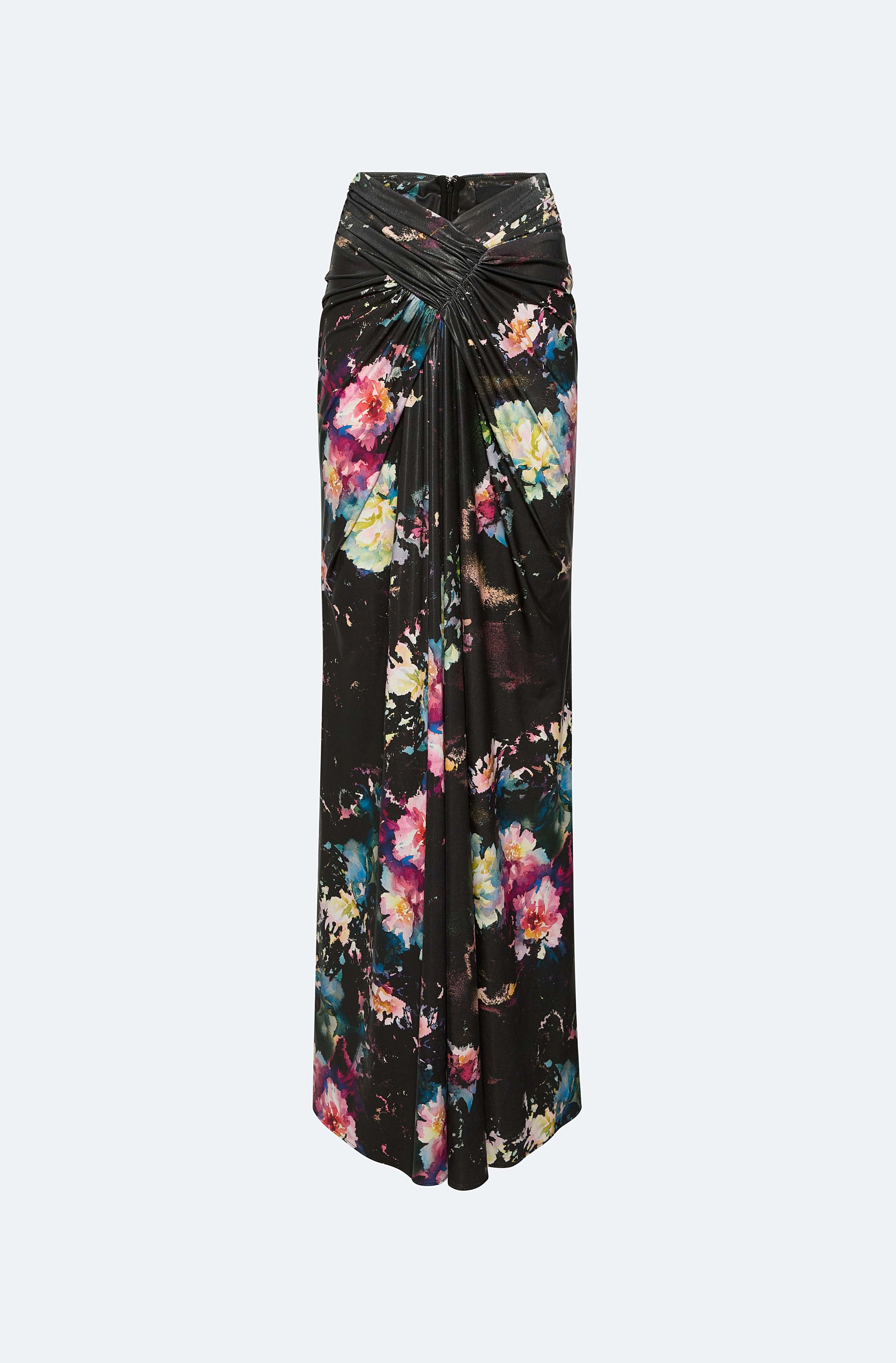 Floral Jersey Wrap Maxi Skirt - LAPOINTE