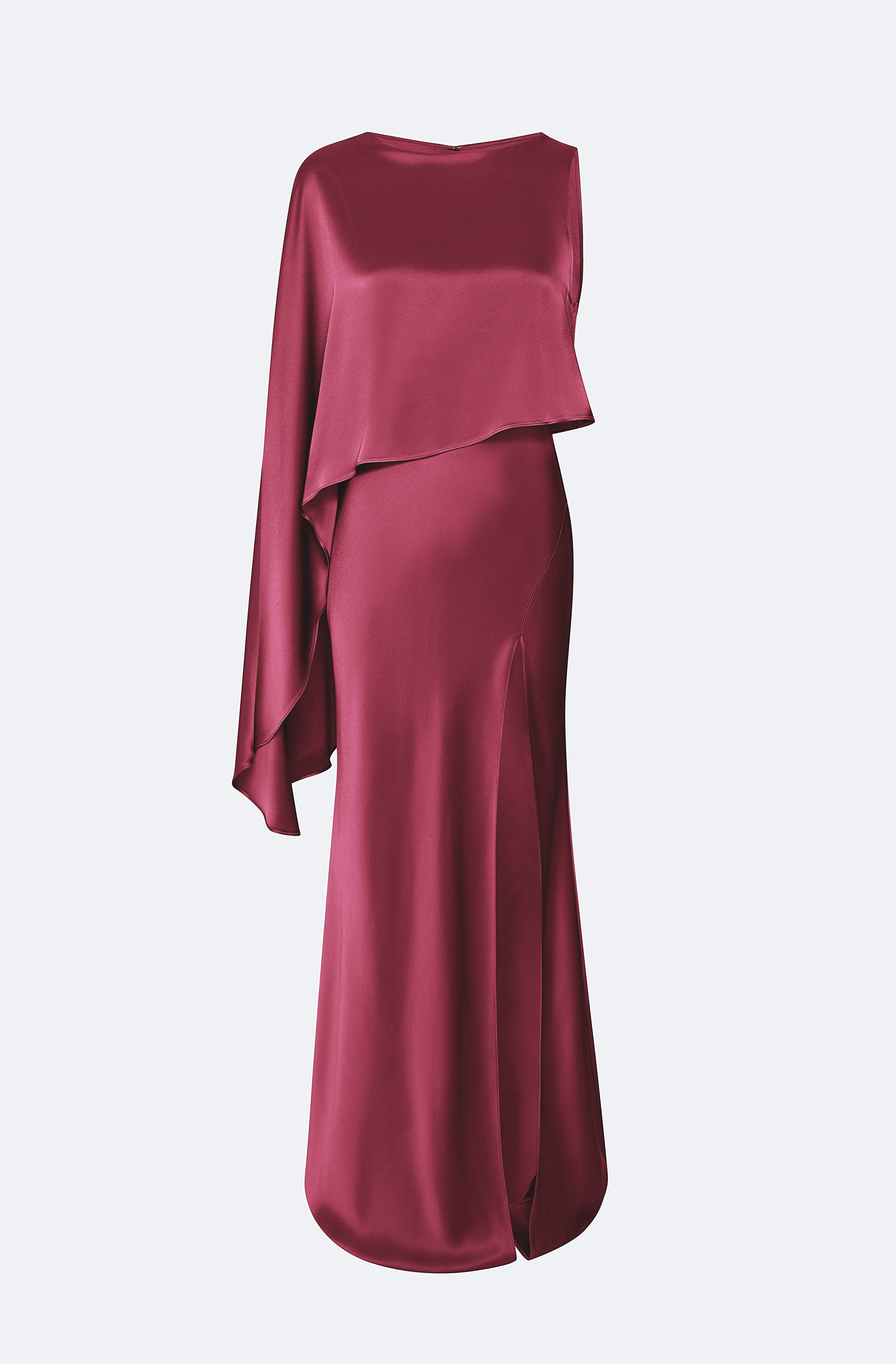 Satin Asymmetric Draped Gown - LAPOINTE