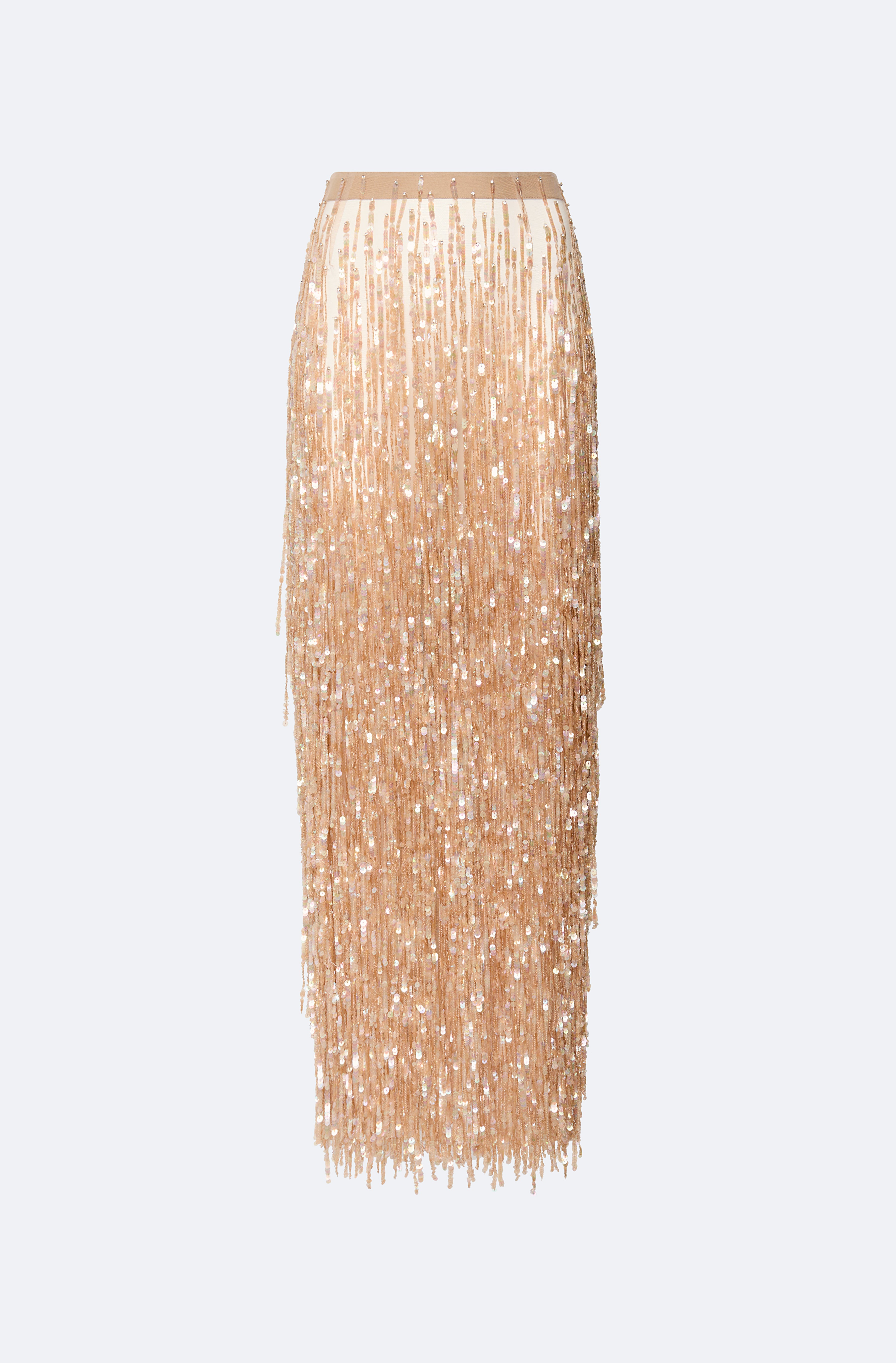 Fringe Sequin Pencil Skirt - LAPOINTE