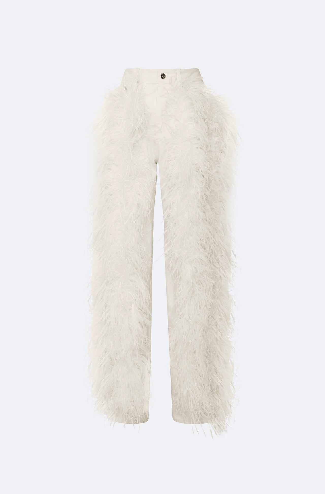 Stretch Cotton Twill Denim Pant With Feathers - LAPOINTE