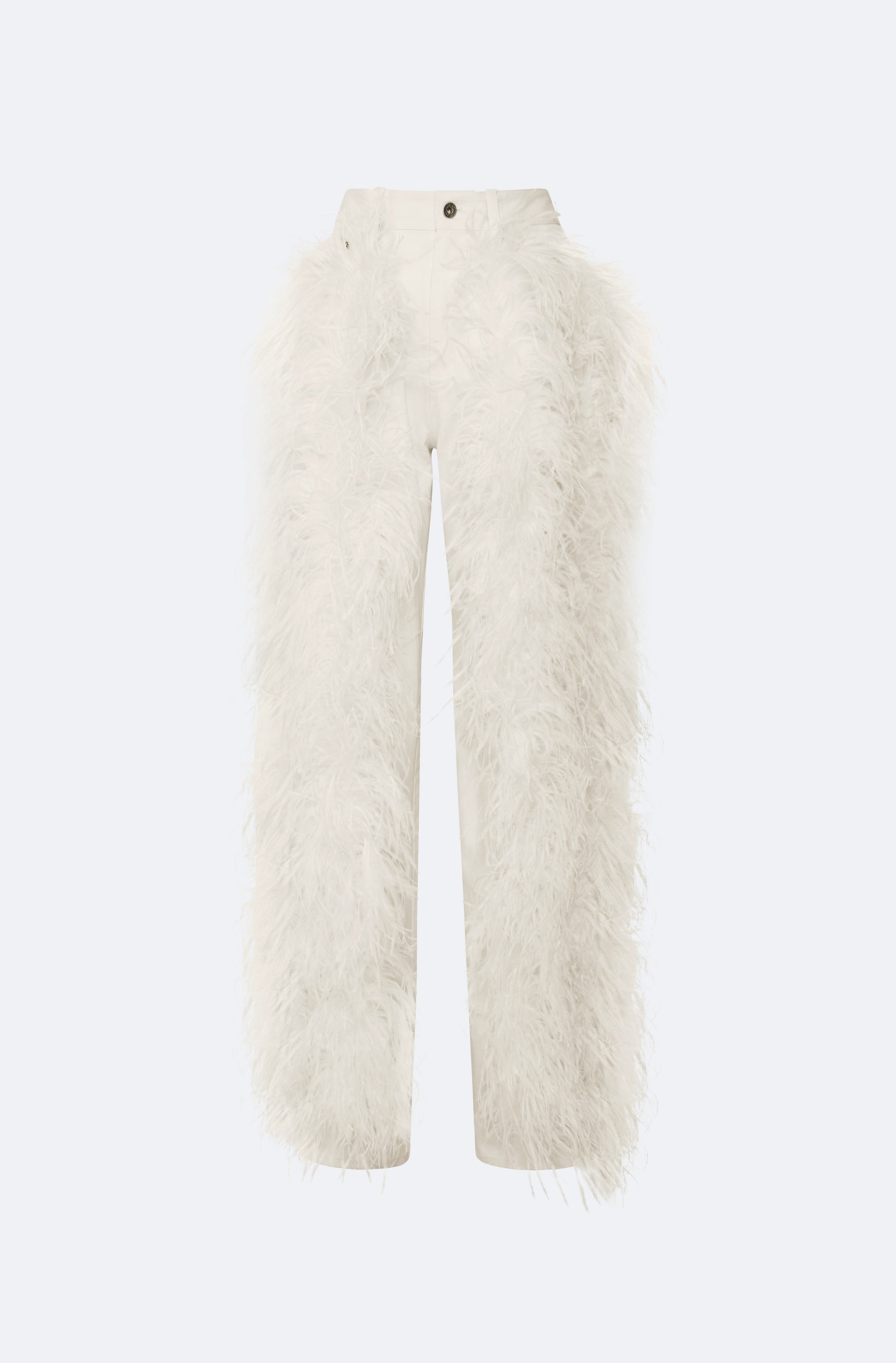 Stretch Cotton Twill Denim Pant With Feathers - LAPOINTE