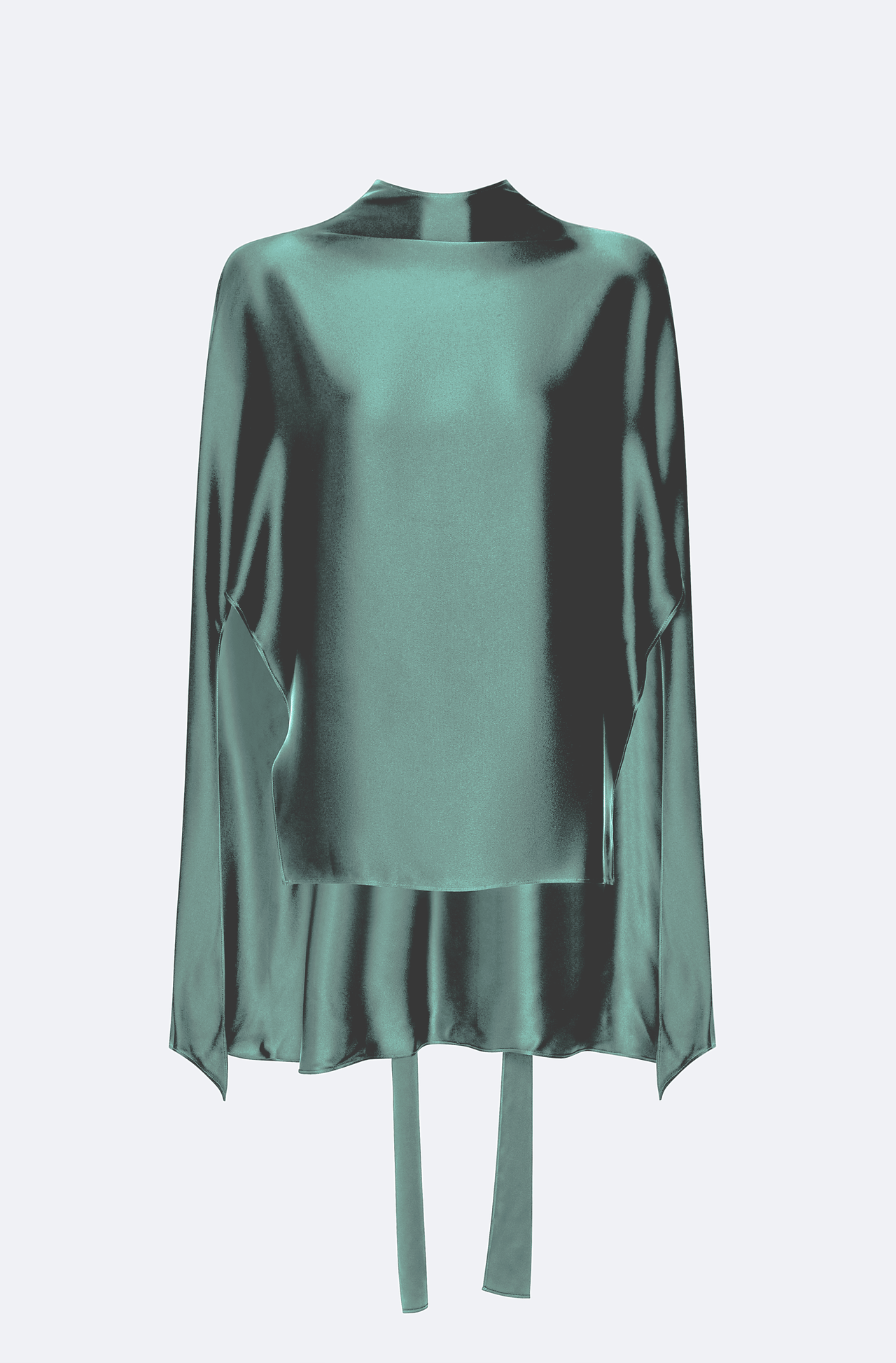 Silky Twill Scarf Cape Top - LAPOINTE