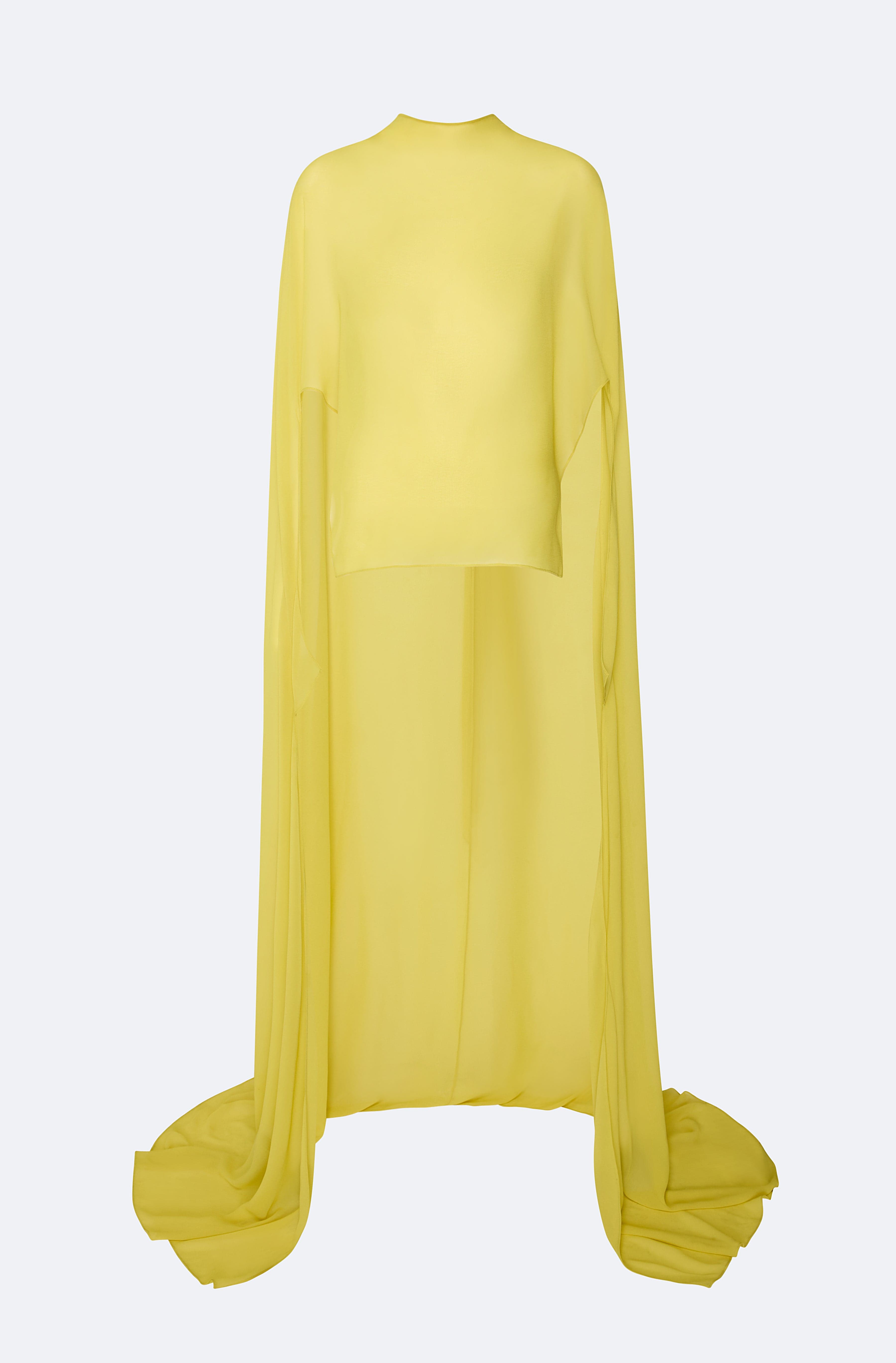 Lightweight Georgette High Low Scarf Cape Top