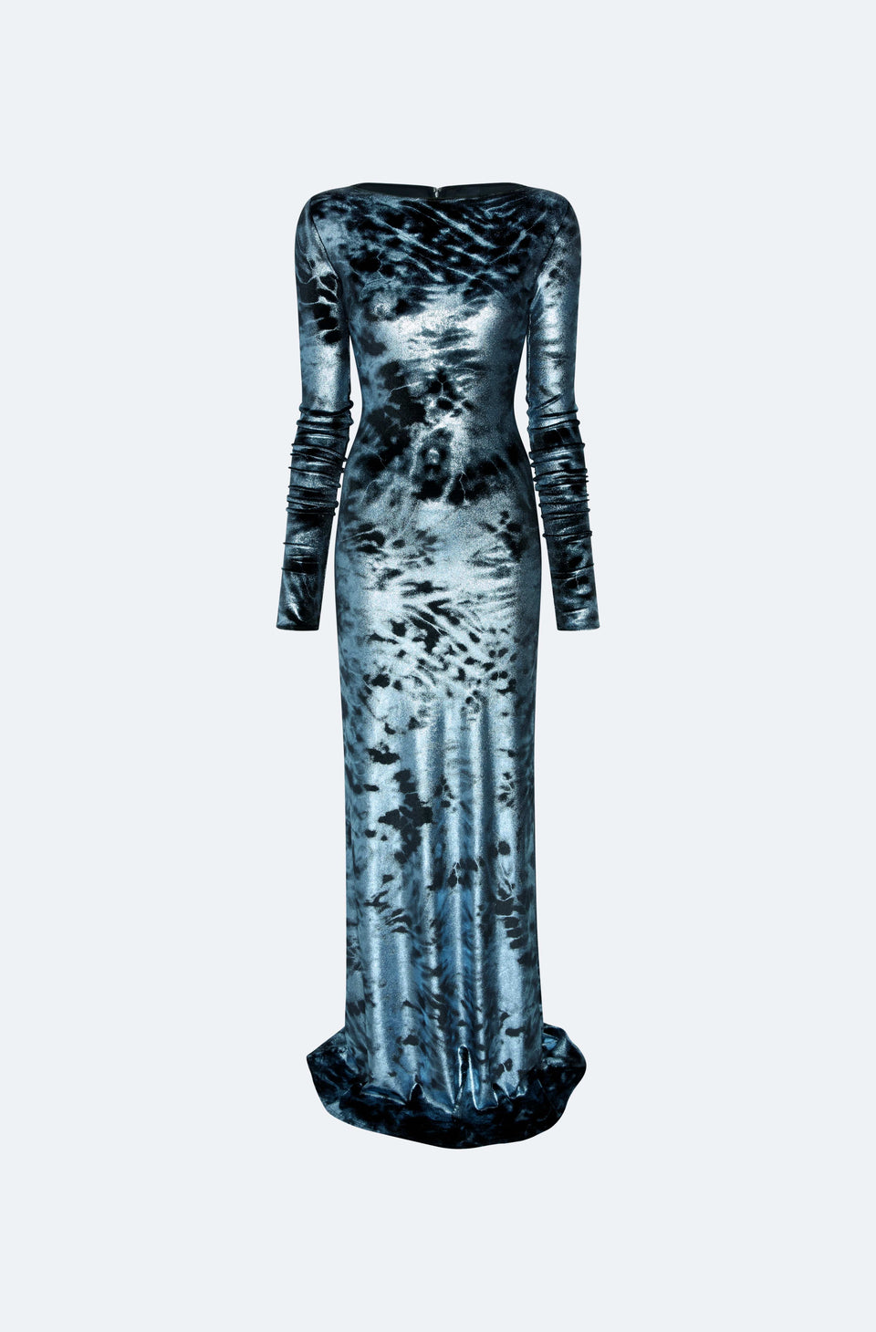 Foil Velour Boatneck Gown - LAPOINTE