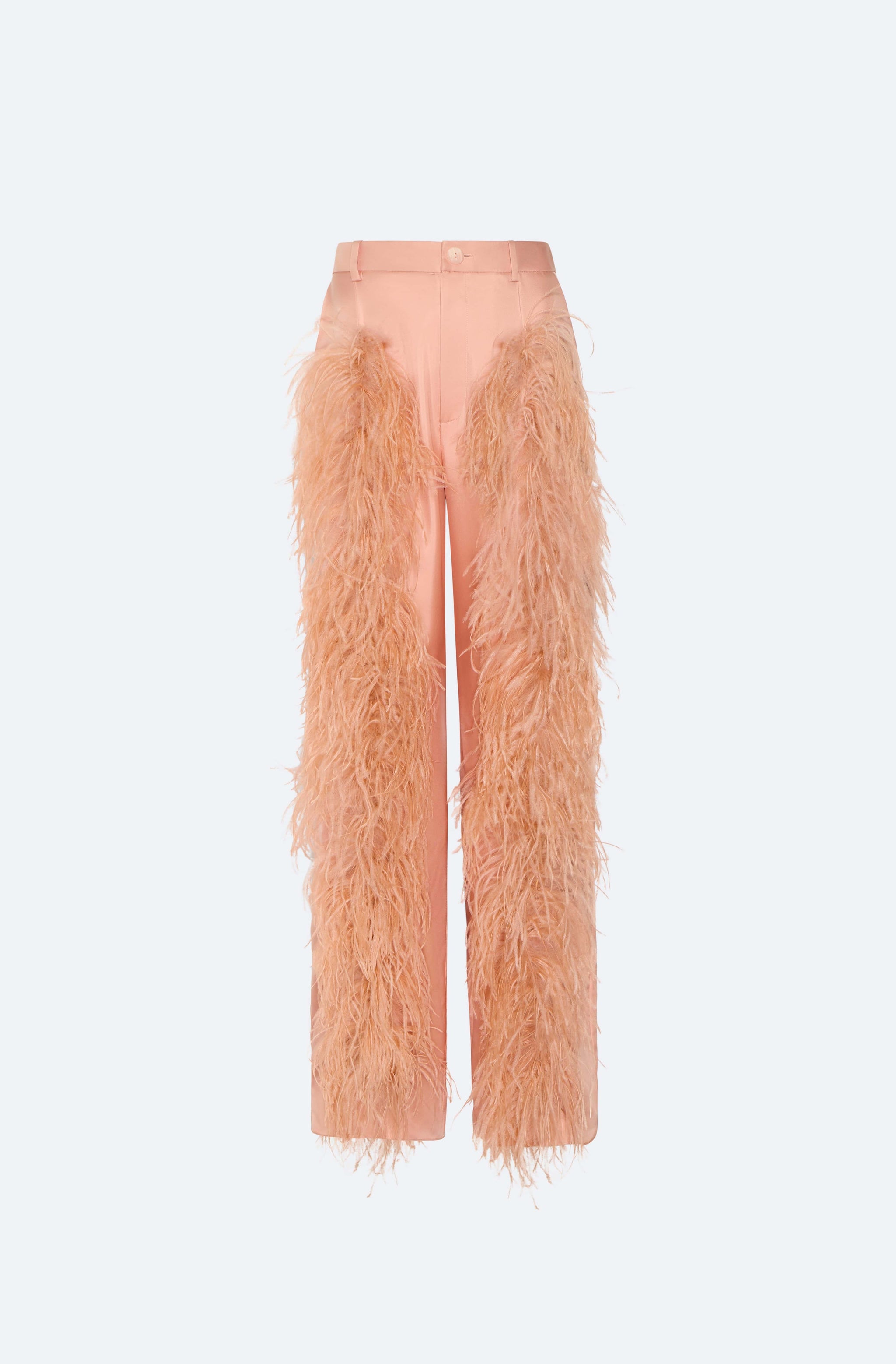 Silky Twill Relaxed Pleated Pant With Feathers - LAPOINTE