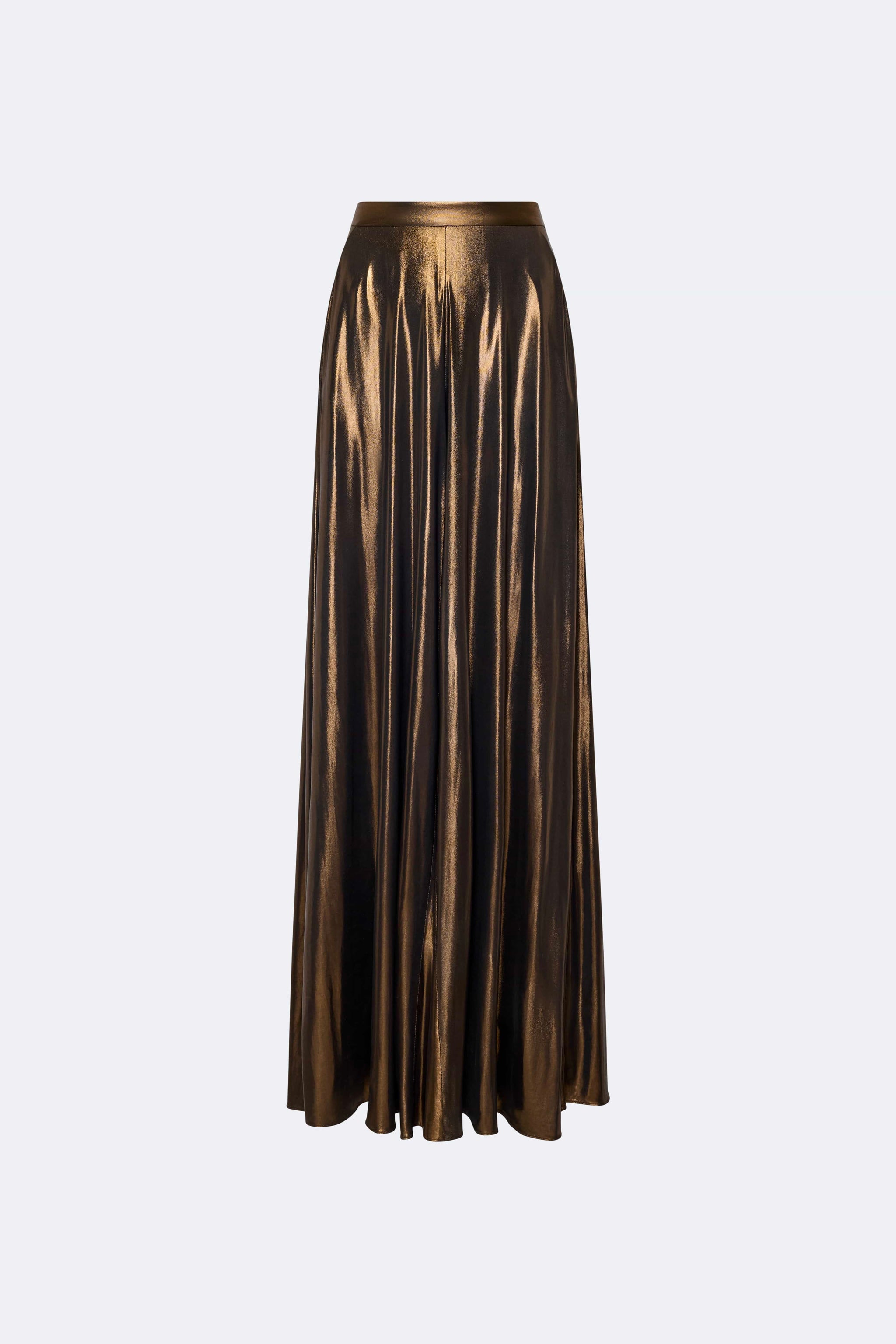 Coated Jersey Wide Leg Pant