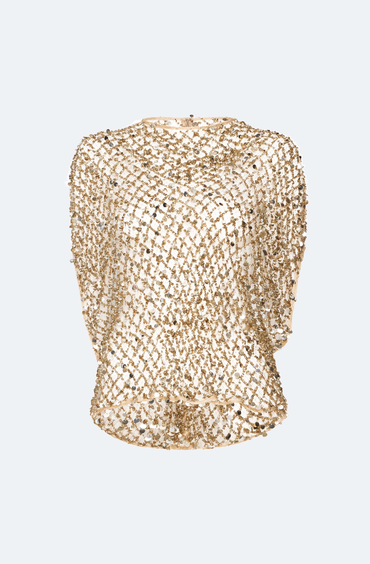 Net Mesh Sequin Cape Tee - LAPOINTE