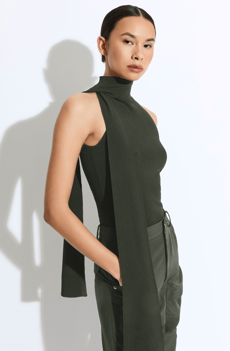 Matte Viscose Halterneck Top - LAPOINTE