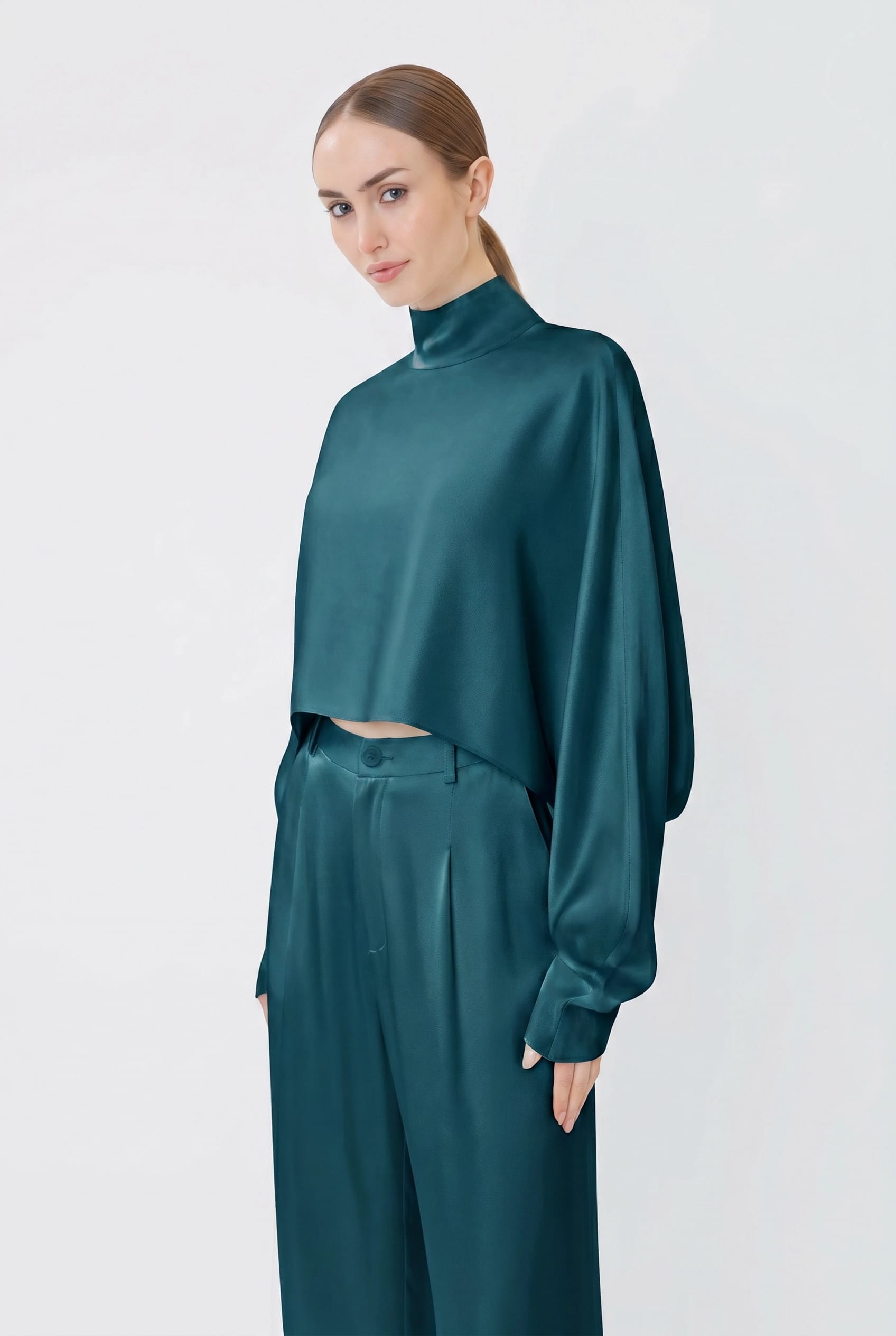 Satin Caftan Top - LAPOINTE