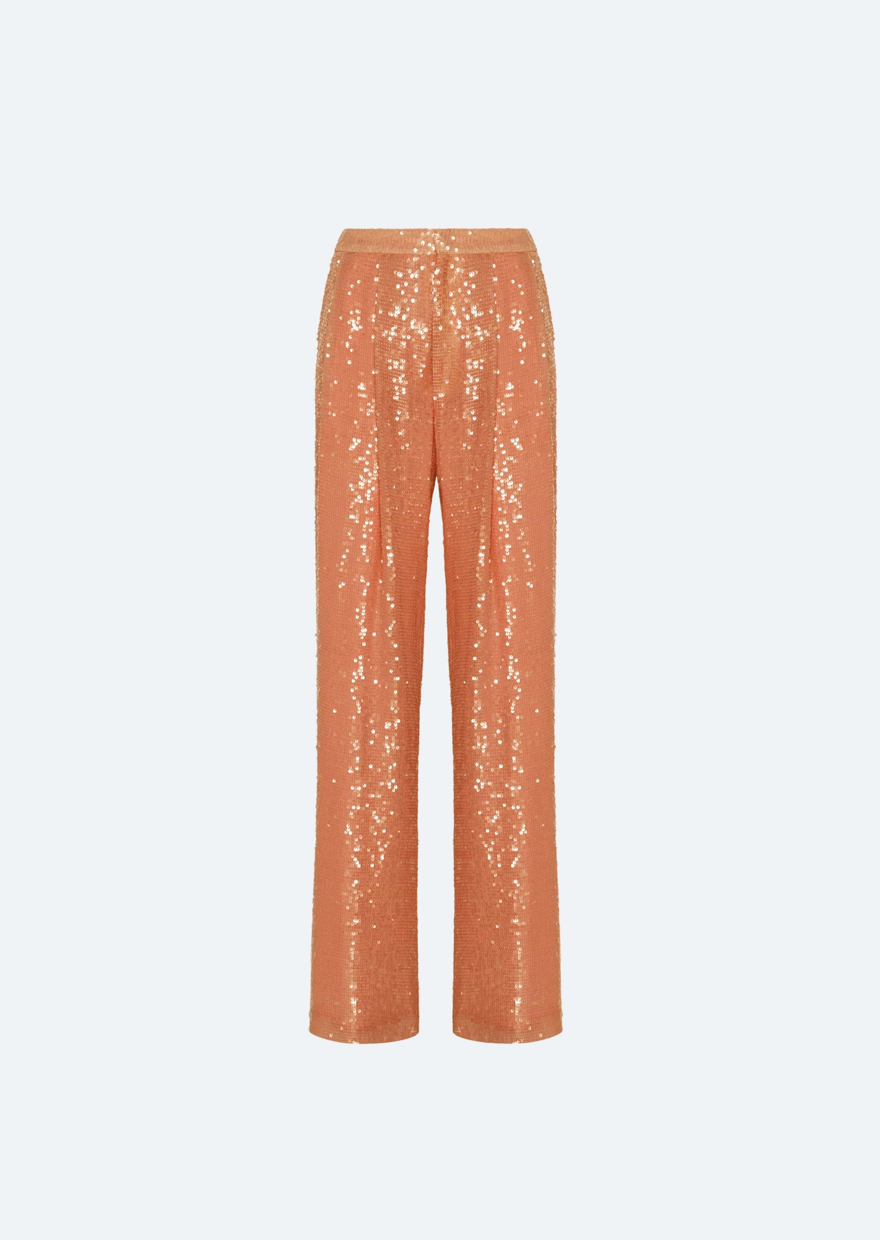 Sequin Relaxed Pleated Pant