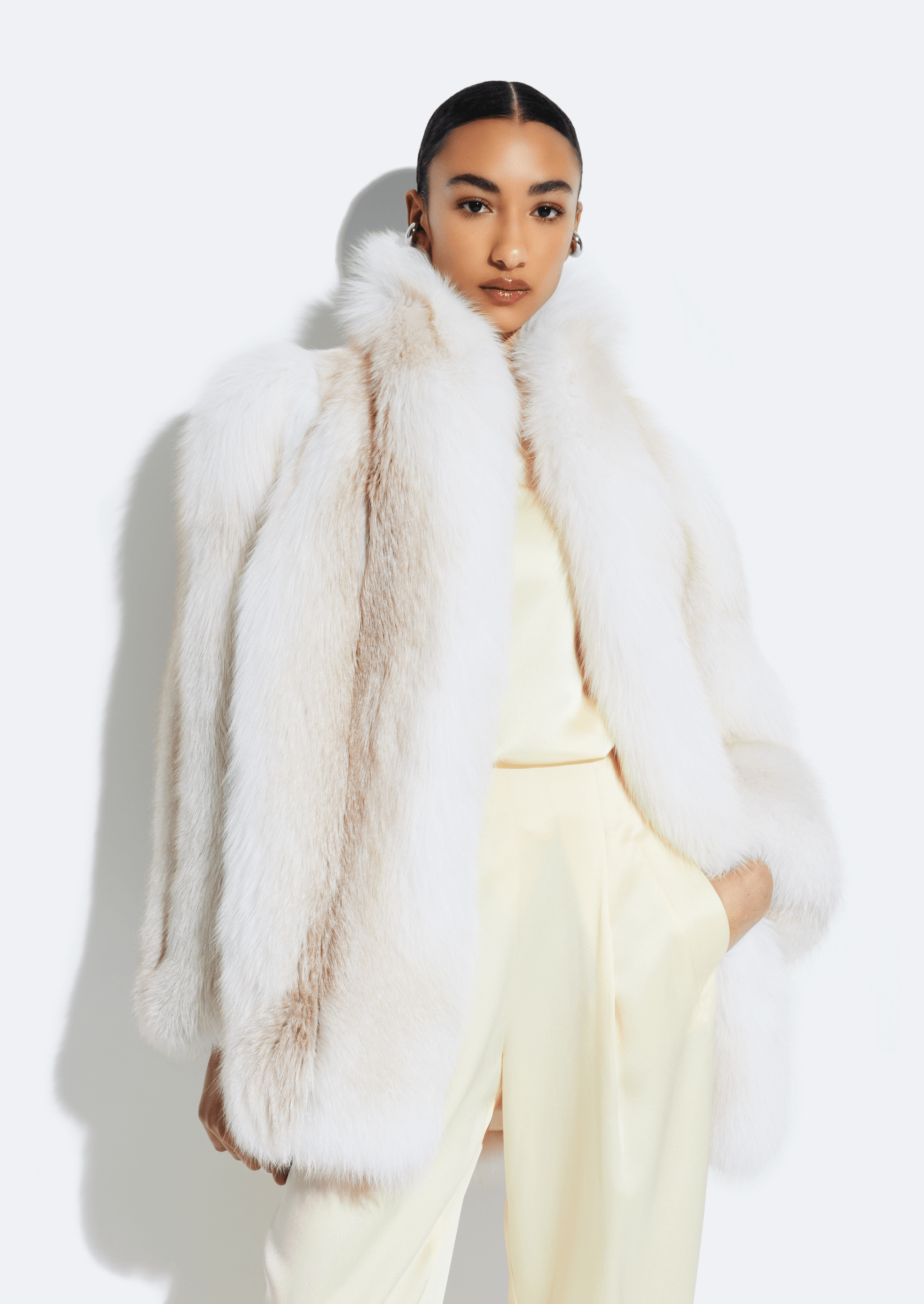 Fur Coat in Butter Ivory | LAPOINTE Fur Coat in Butter Ivory | LAPOINTE