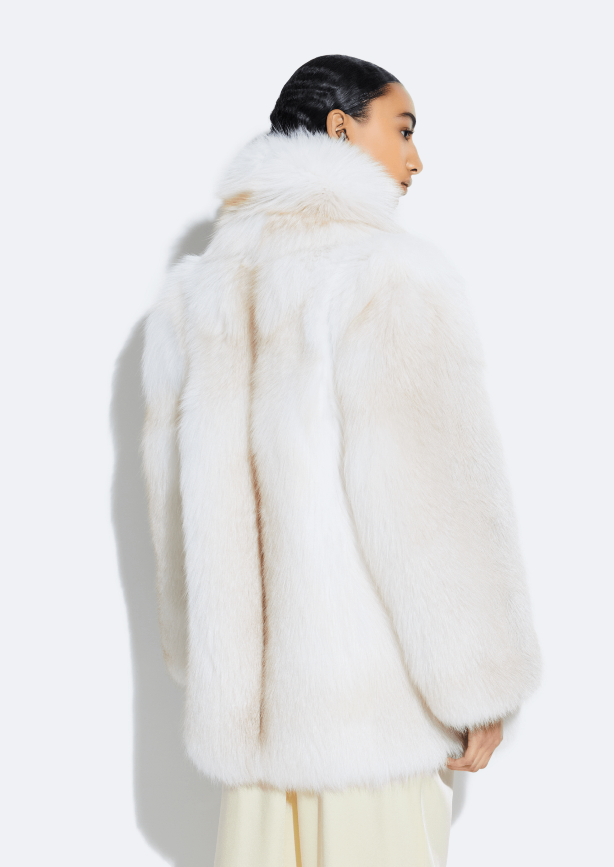 Fur Coat in Butter Ivory | LAPOINTE Fur Coat in Butter Ivory | LAPOINTE