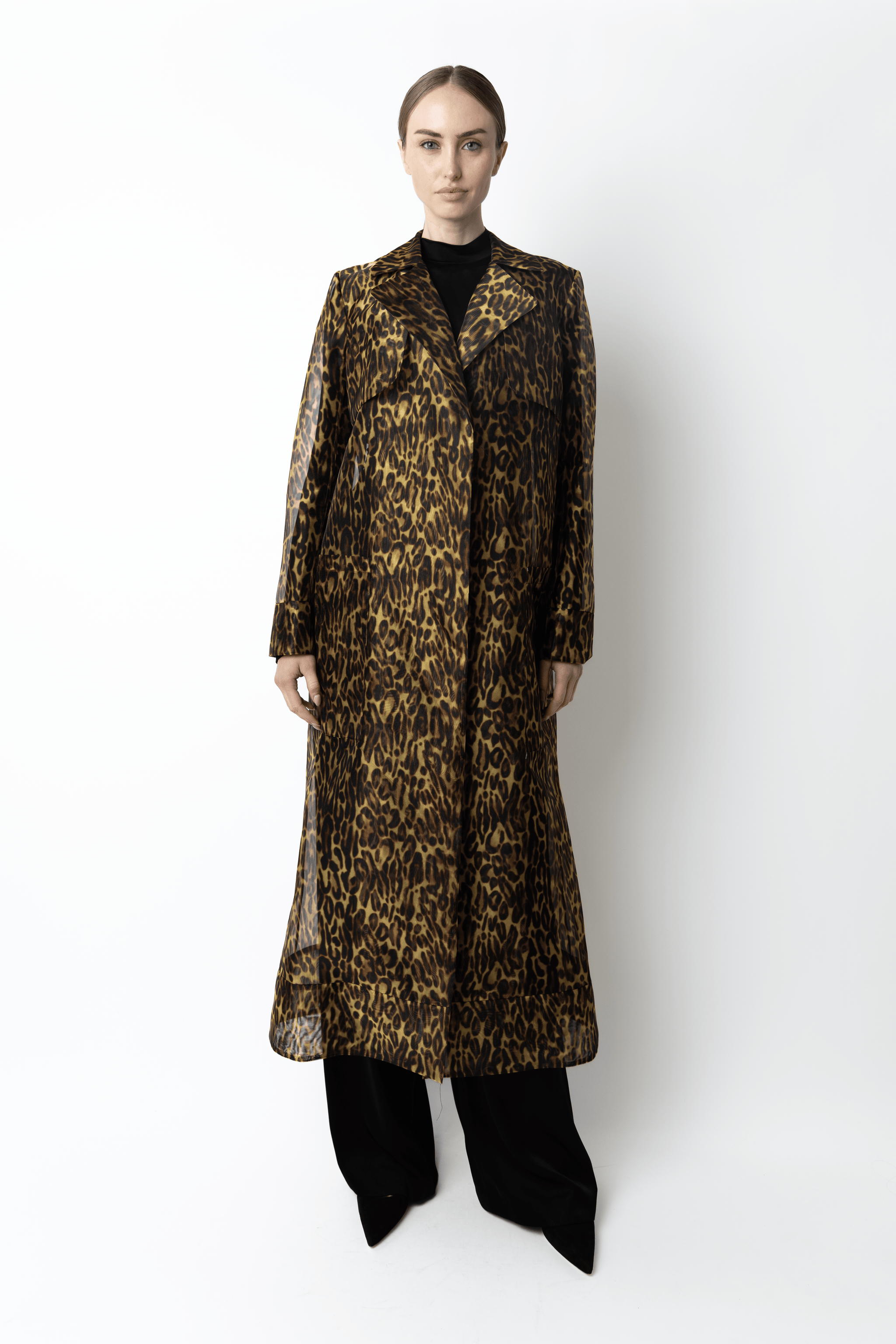 Leopard Organza Sheer Duster - LAPOINTE