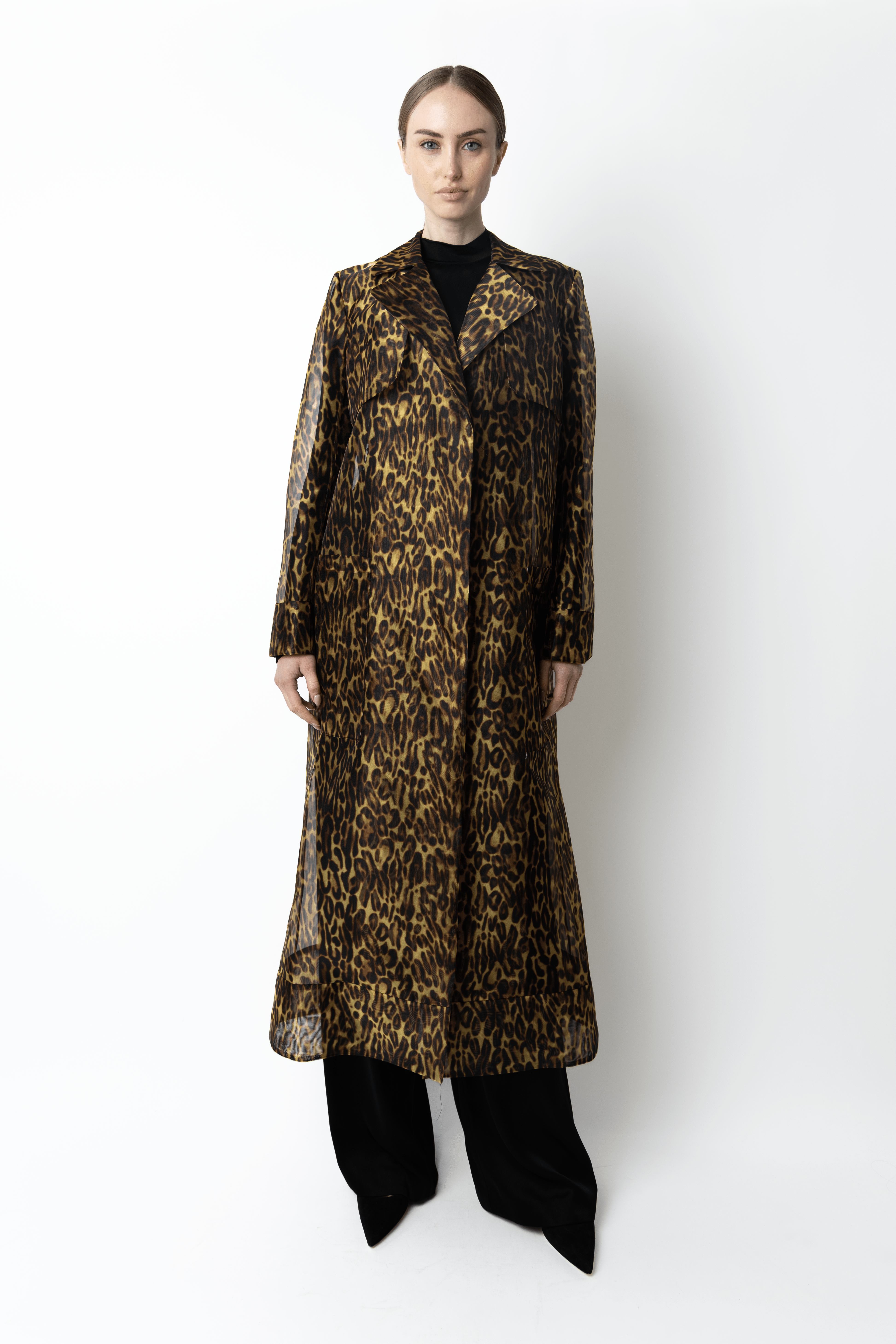 Leopard Organza Sheer Duster - LAPOINTE