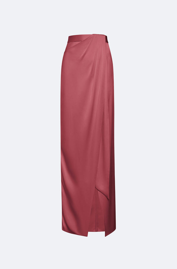 Satin Wrap Maxi Skirt - LAPOINTE