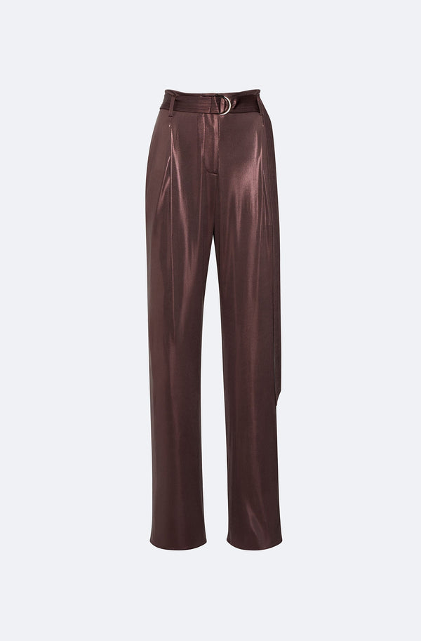 Coated Jersey Belted Pant