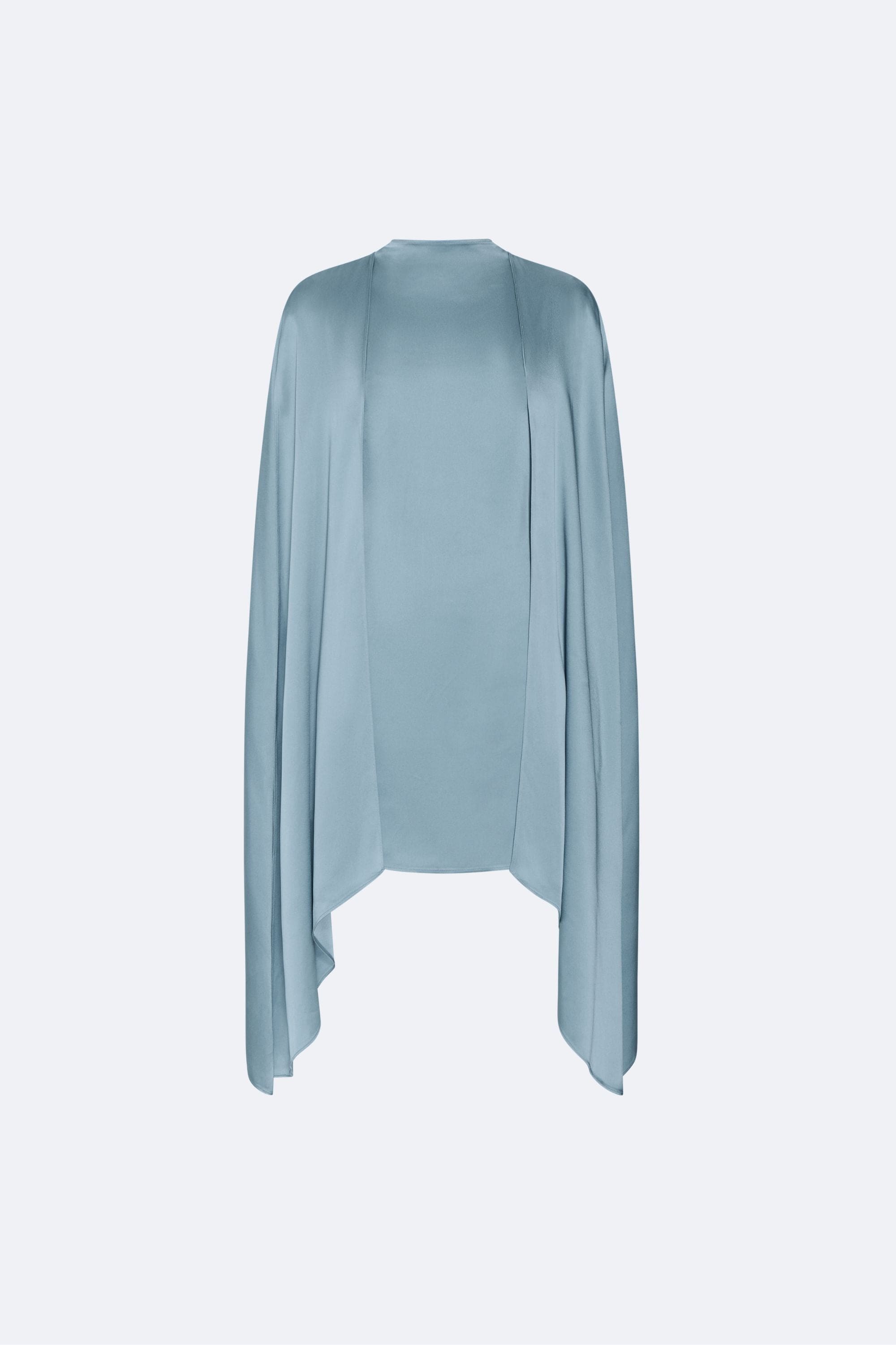 Satin Cape Sleeve Mini Dress - LAPOINTE