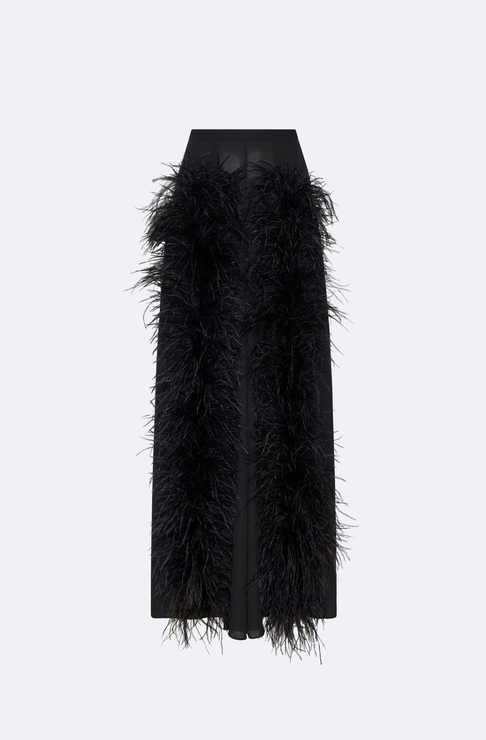 Lightweight Georgette Wide Leg Pant With Feathers - LAPOINTE