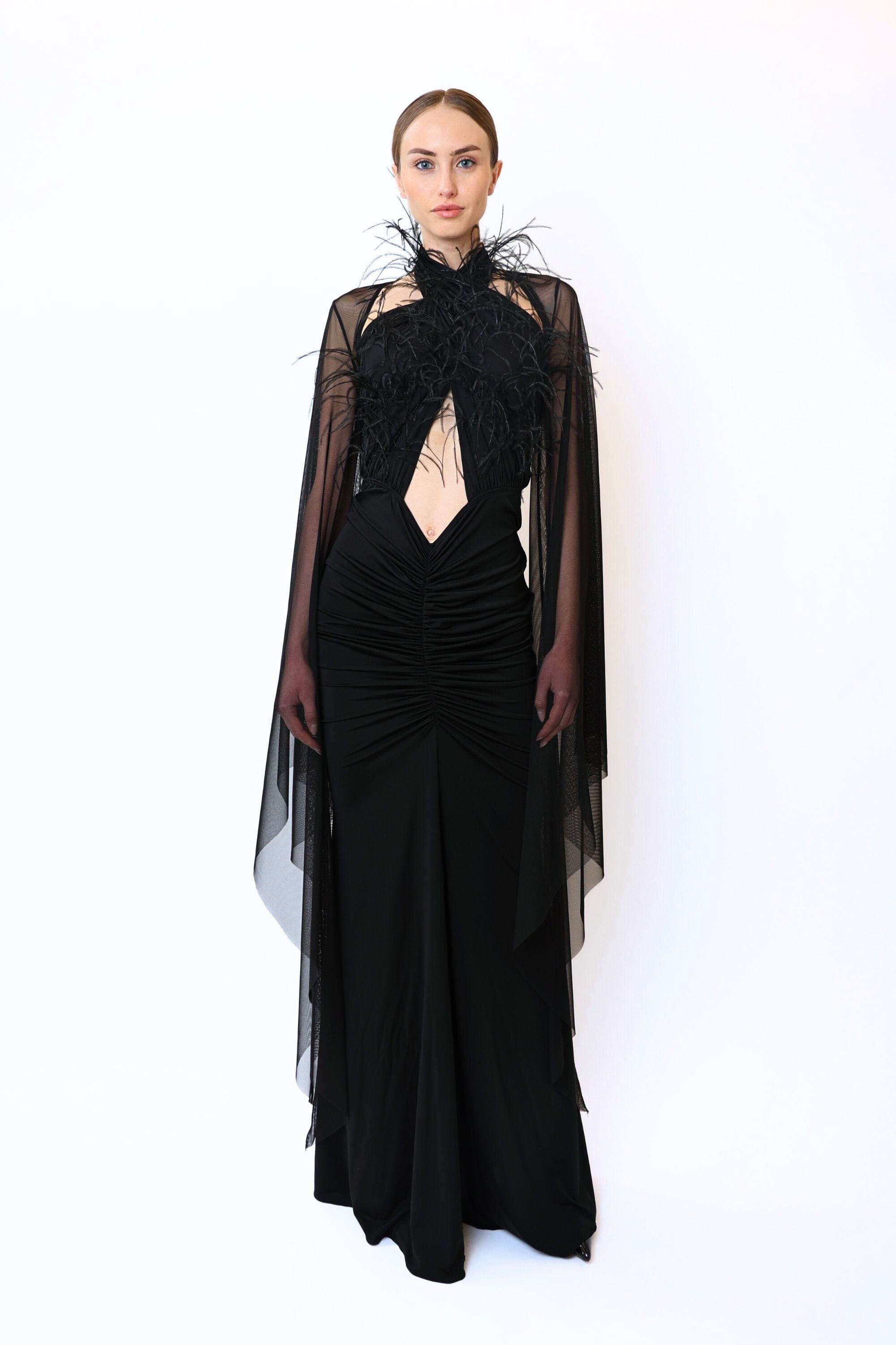 Mesh Shrug in Black Black | LAPOINTE