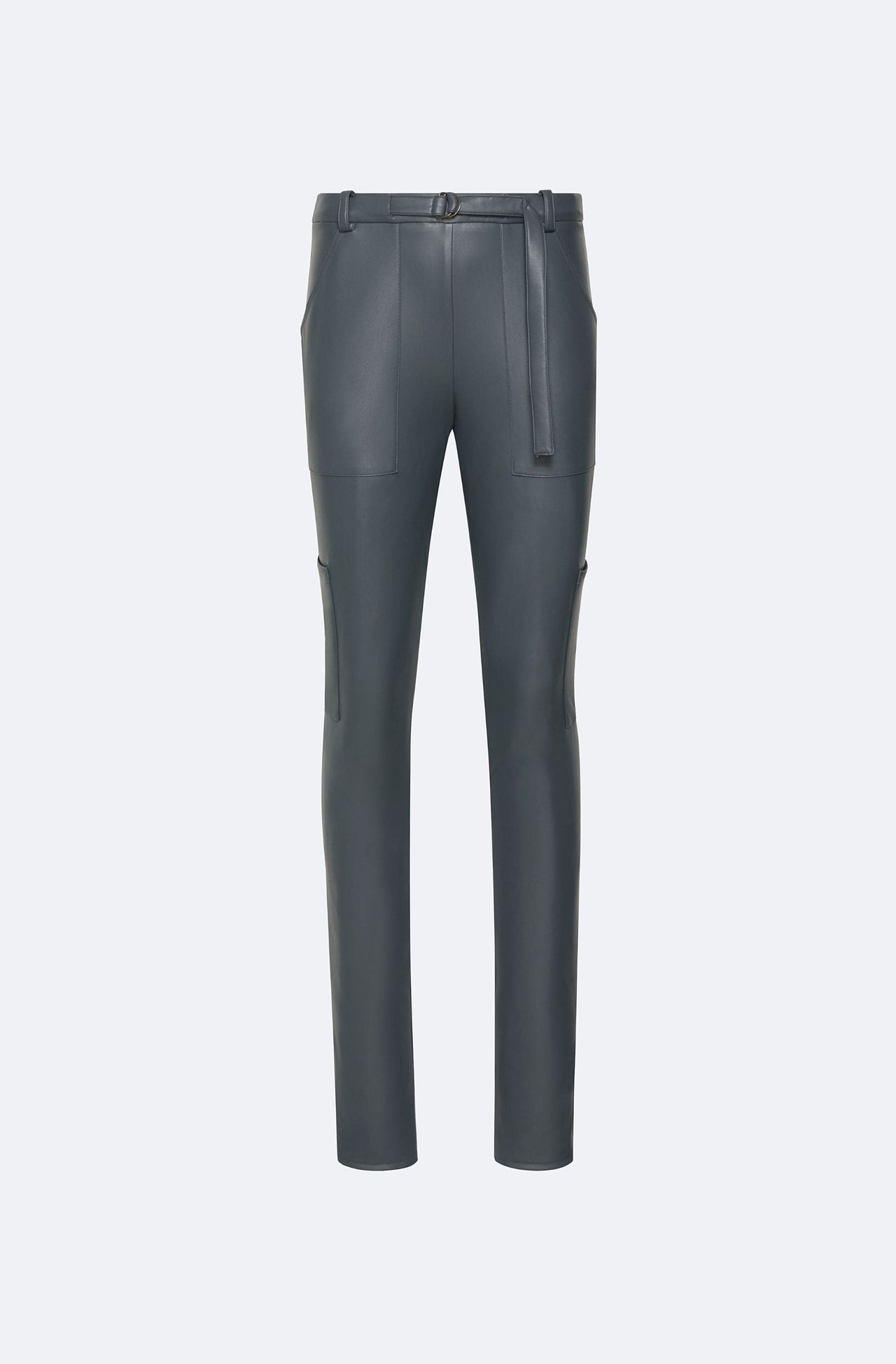 Stretch Faux Leather Split Hem Legging - LAPOINTE