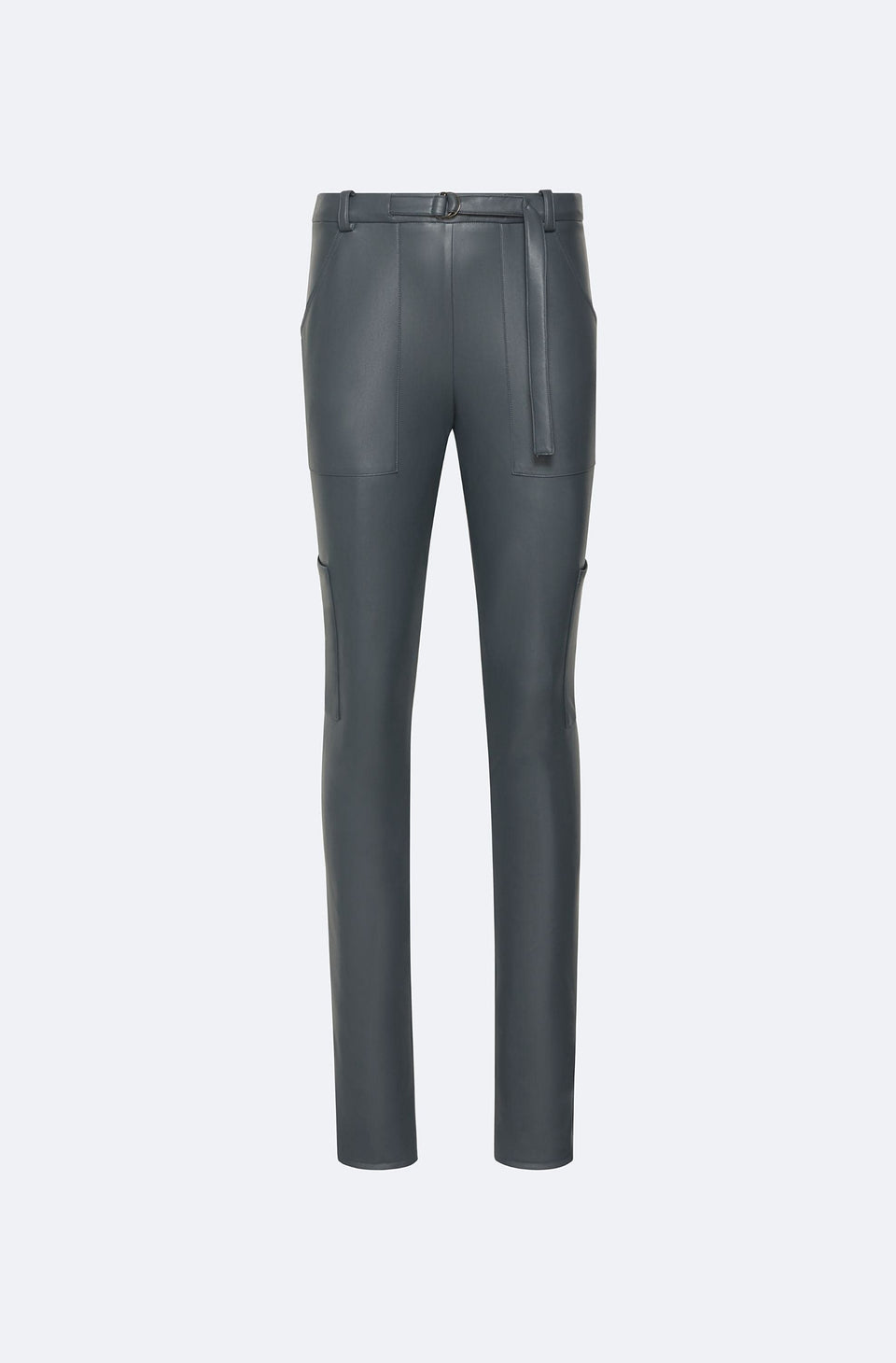 Stretch Faux Leather Split Hem Legging - LAPOINTE