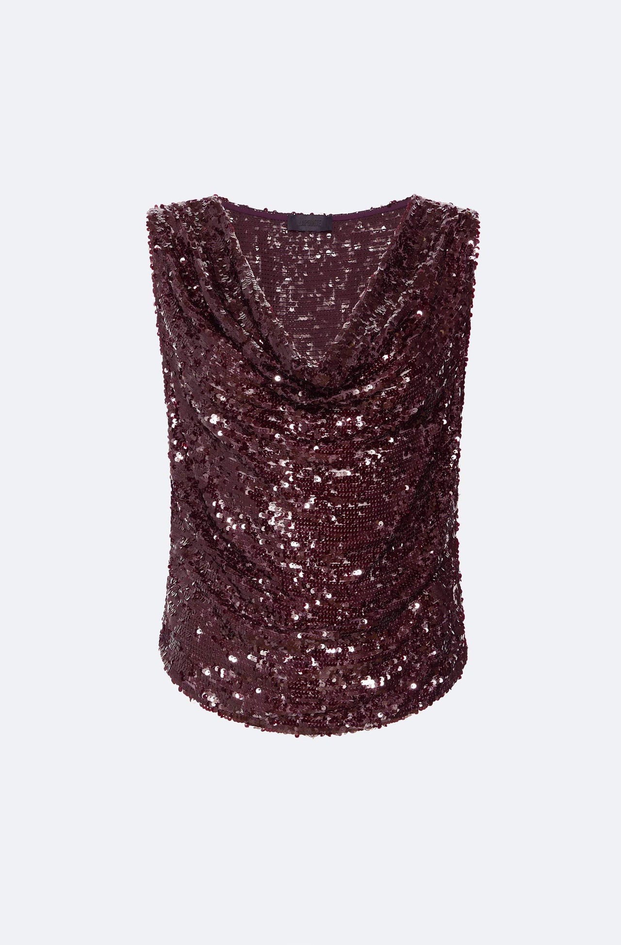 Sequin Cowl Neck Top - LAPOINTE