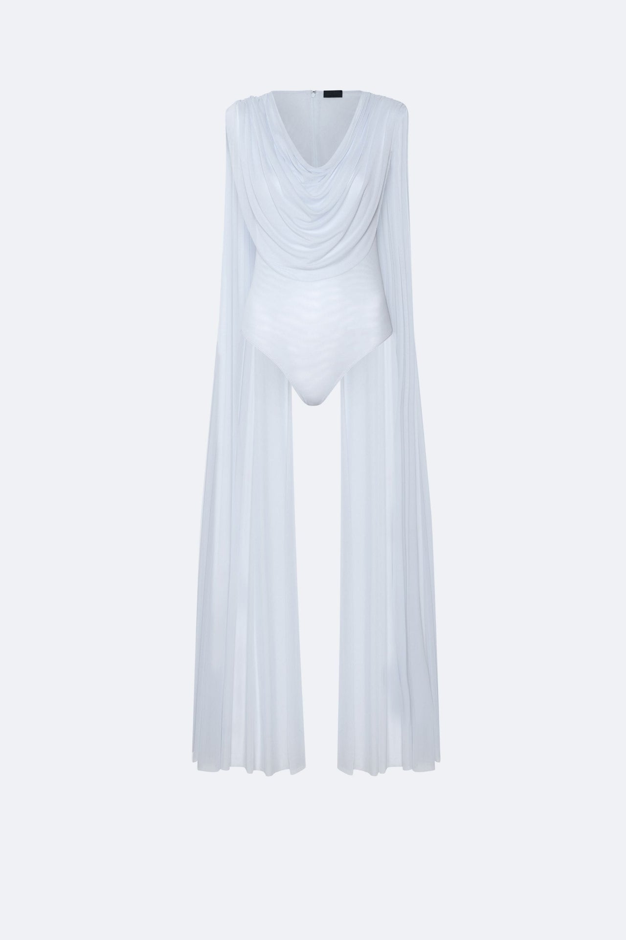 Mesh Cowl Neck Cape Bodysuit - LAPOINTE
