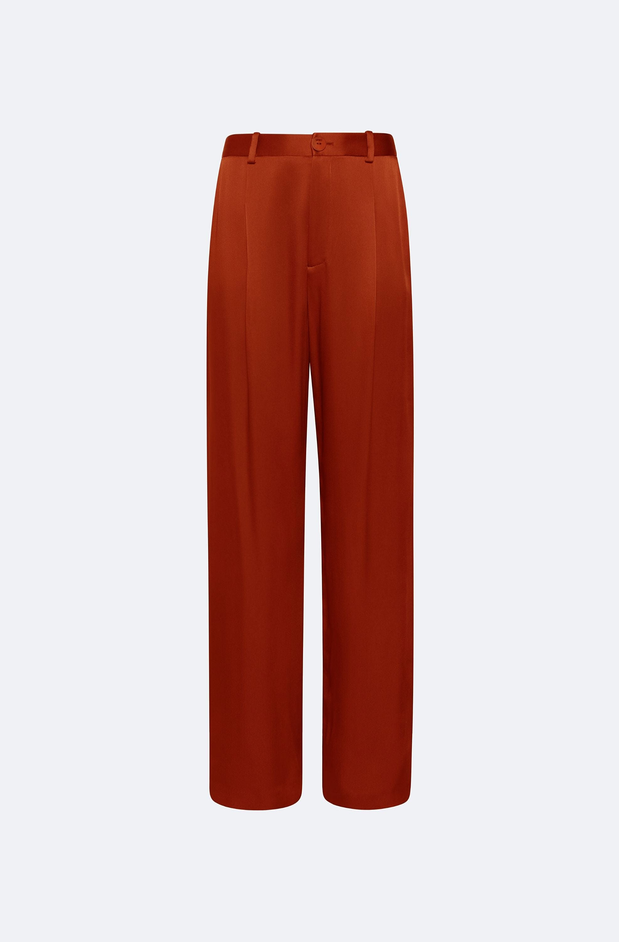Satin Relaxed Pleated Pant