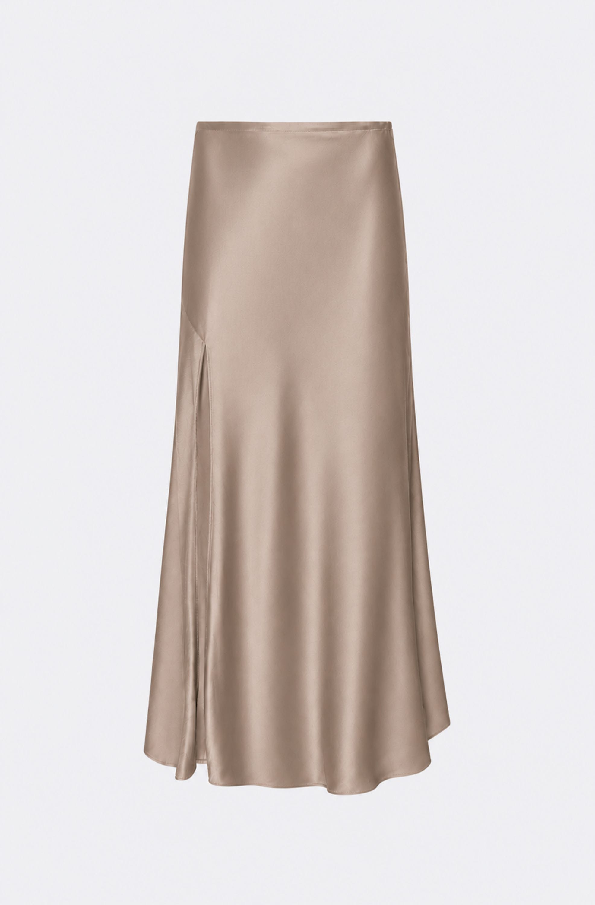 Satin Slit Midi Skirt - LAPOINTE