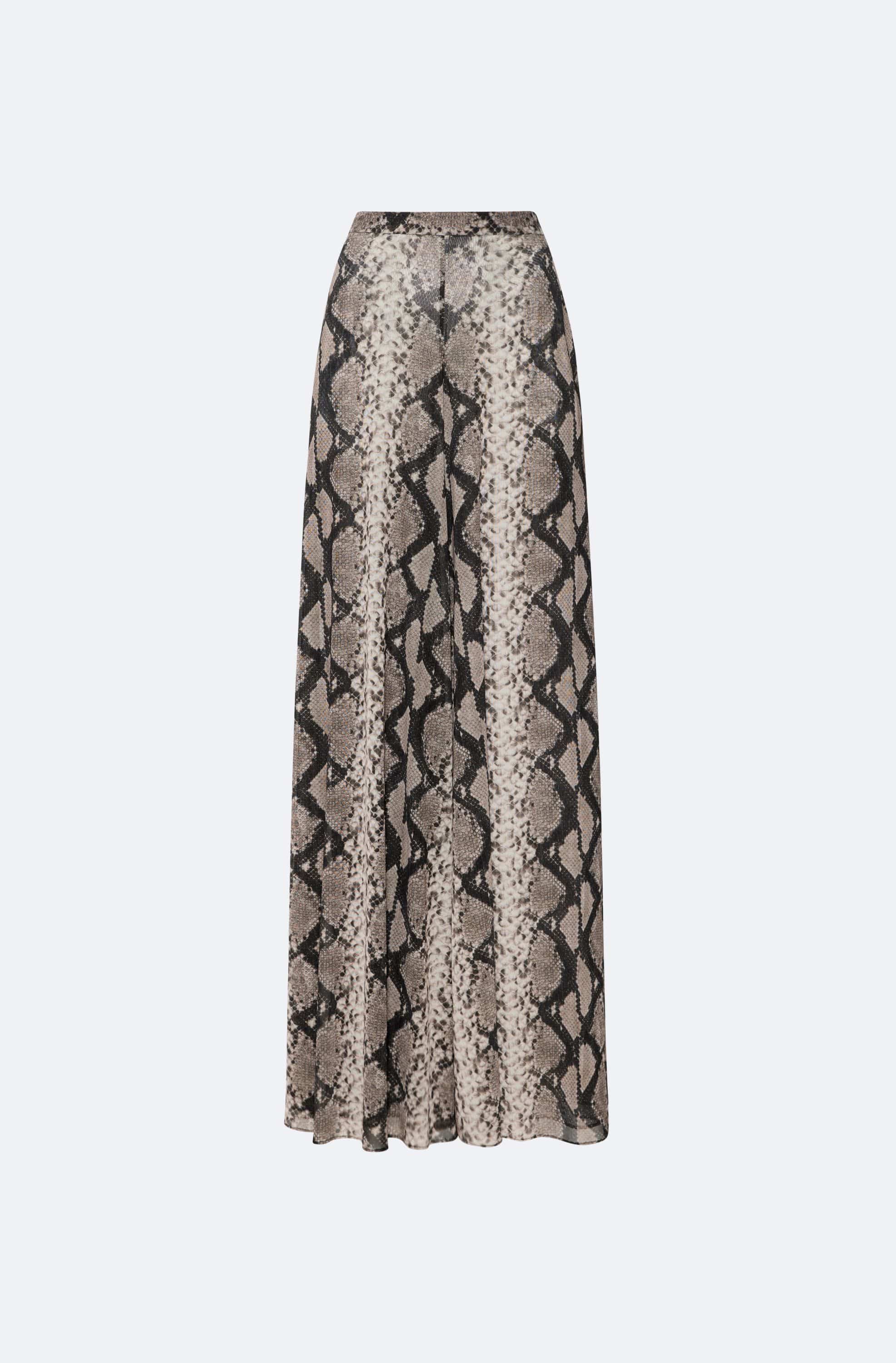 Printed Mesh Wide Leg Pant