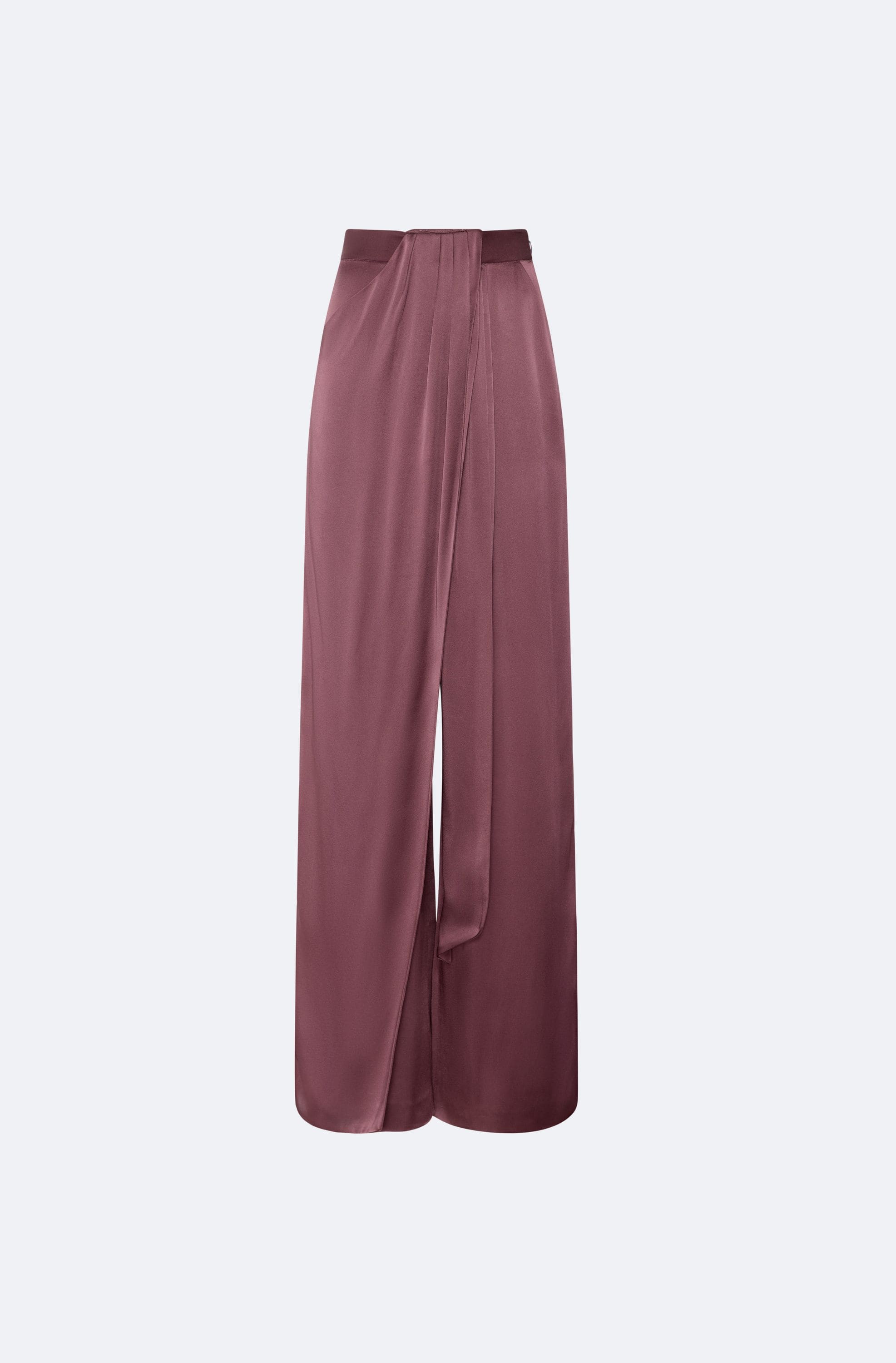 Satin Draped Relaxed Pant