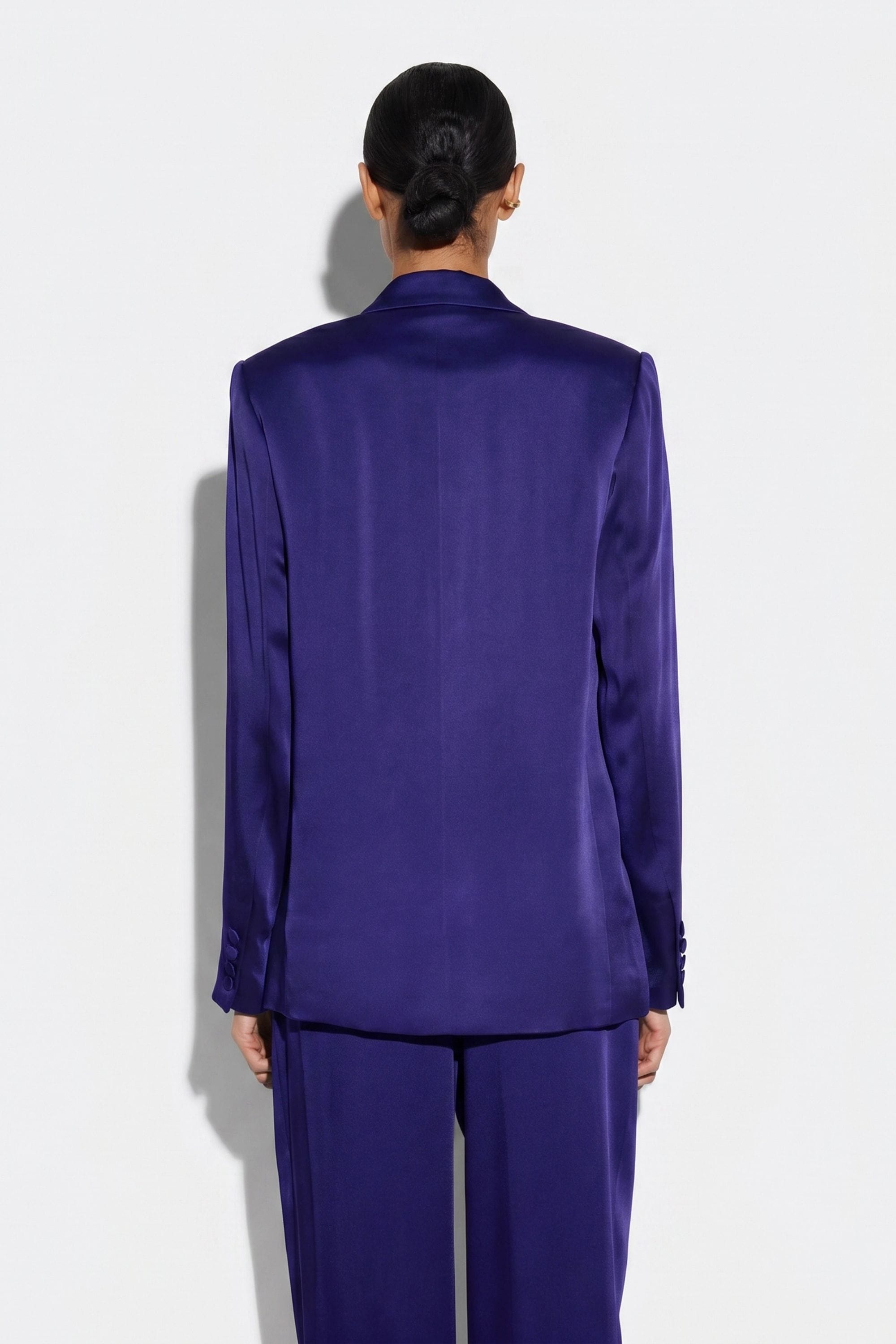 Satin Double Breasted Blazer