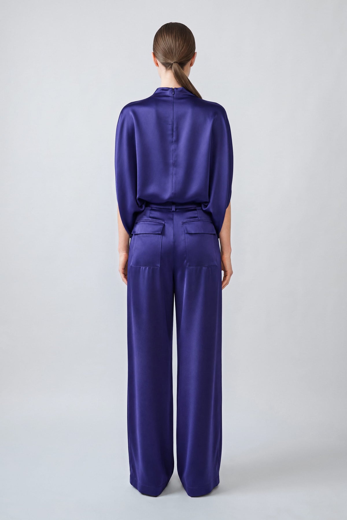 Satin Relaxed Pleated Pant - LAPOINTE