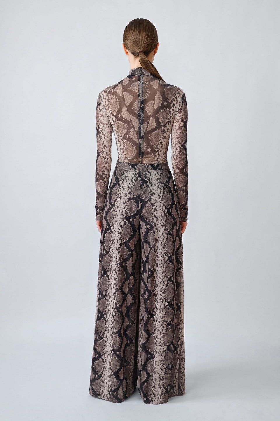 Printed Mesh Wide Leg Pant - LAPOINTE