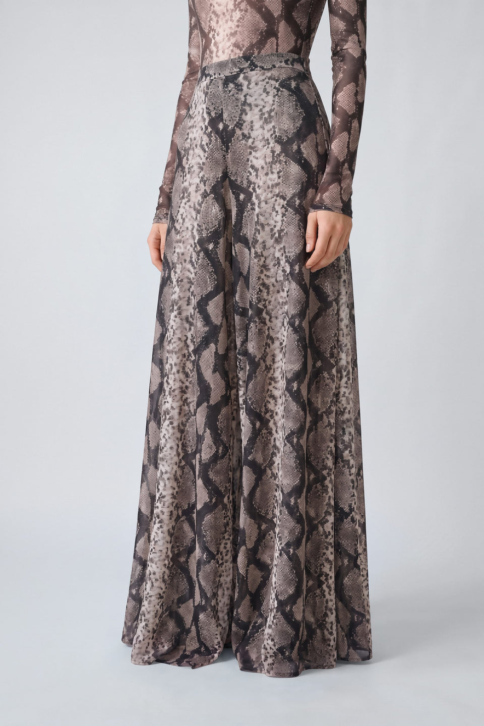Printed Mesh Wide Leg Pant - LAPOINTE
