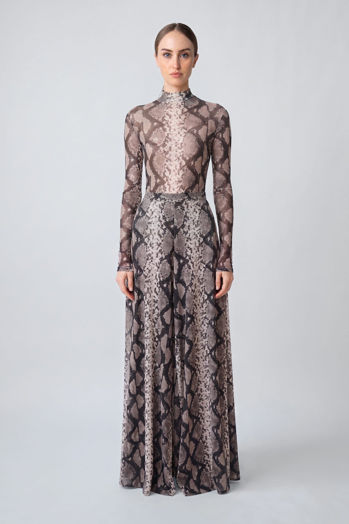 Printed Mesh Wide Leg Pant - LAPOINTE