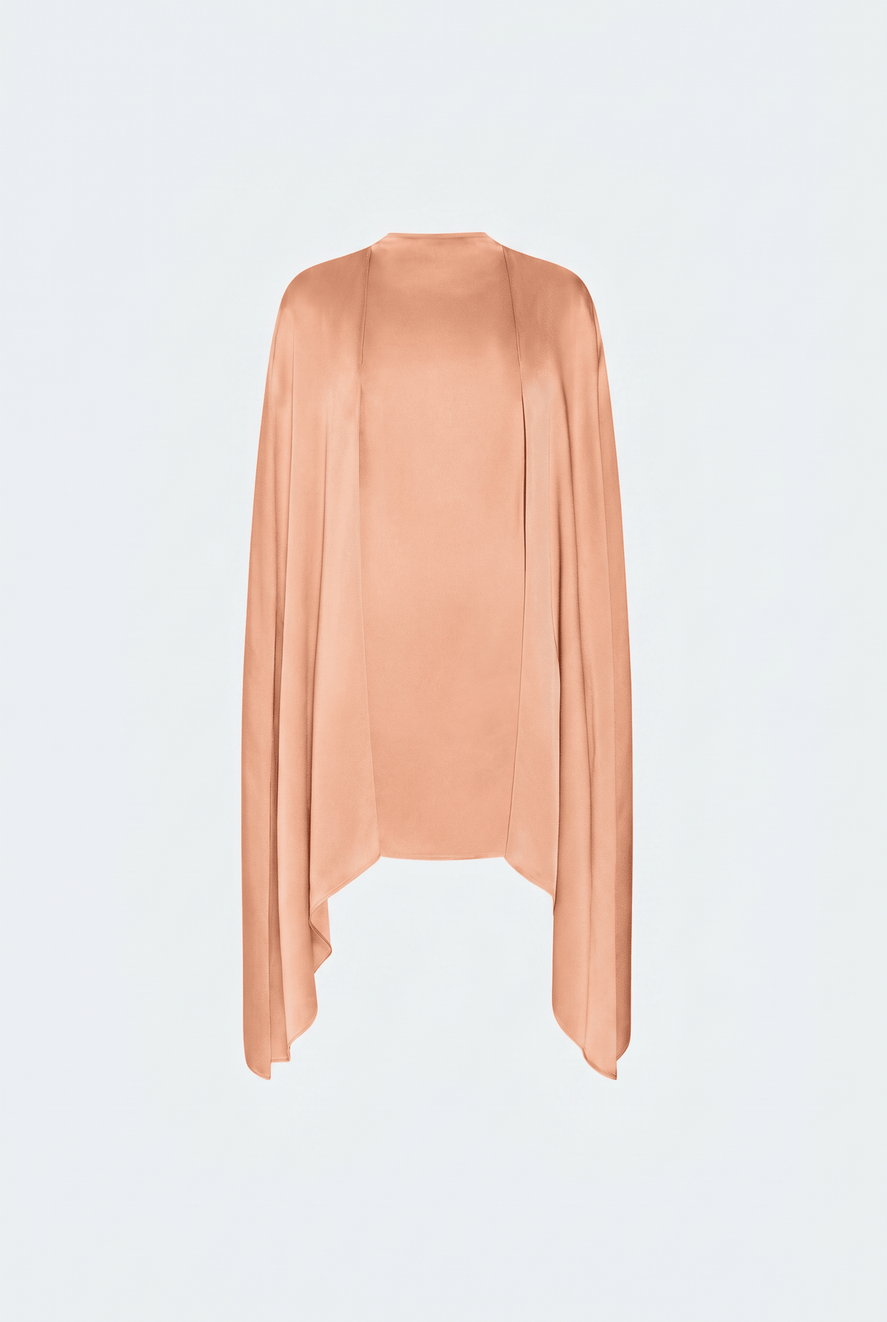 Satin Cape Sleeve Mini Dress - LAPOINTE