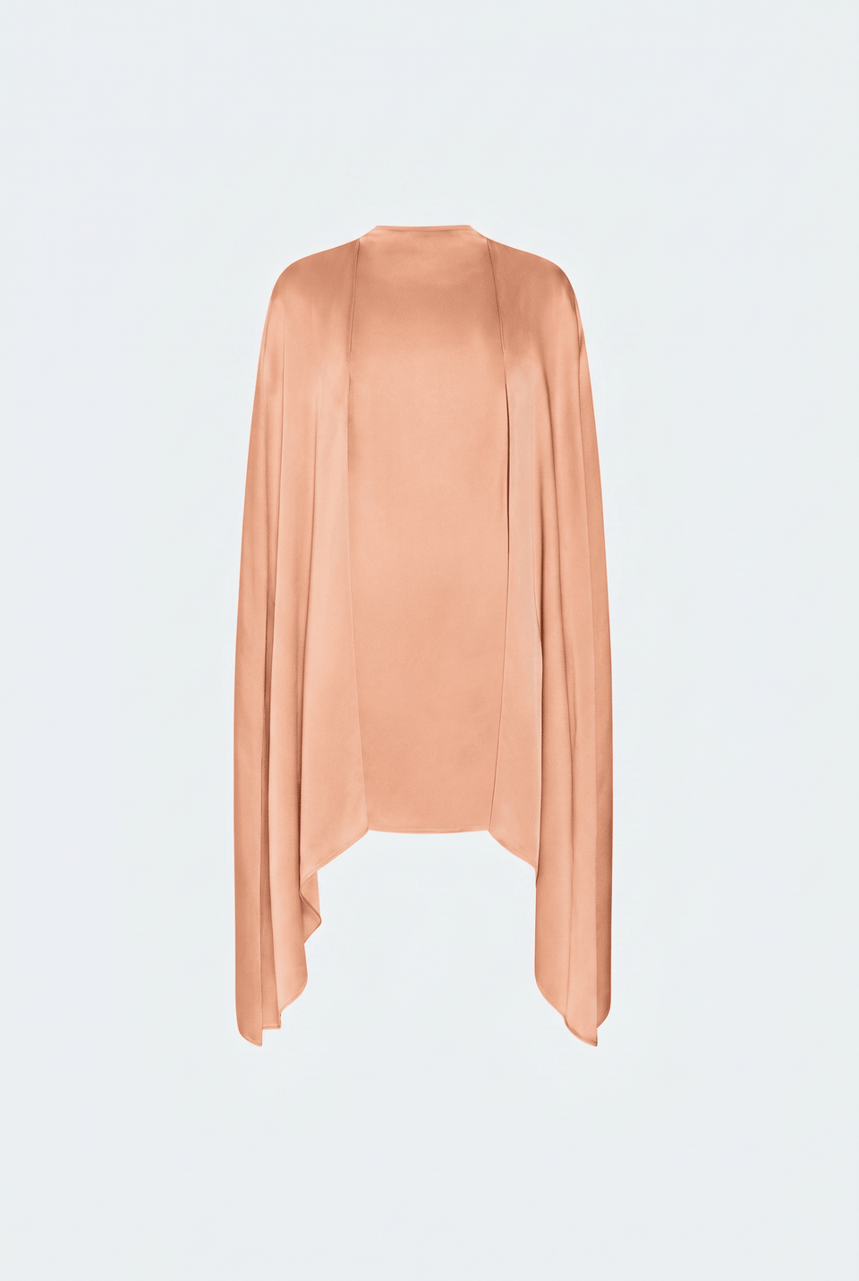 Satin Cape Sleeve Mini Dress - LAPOINTE