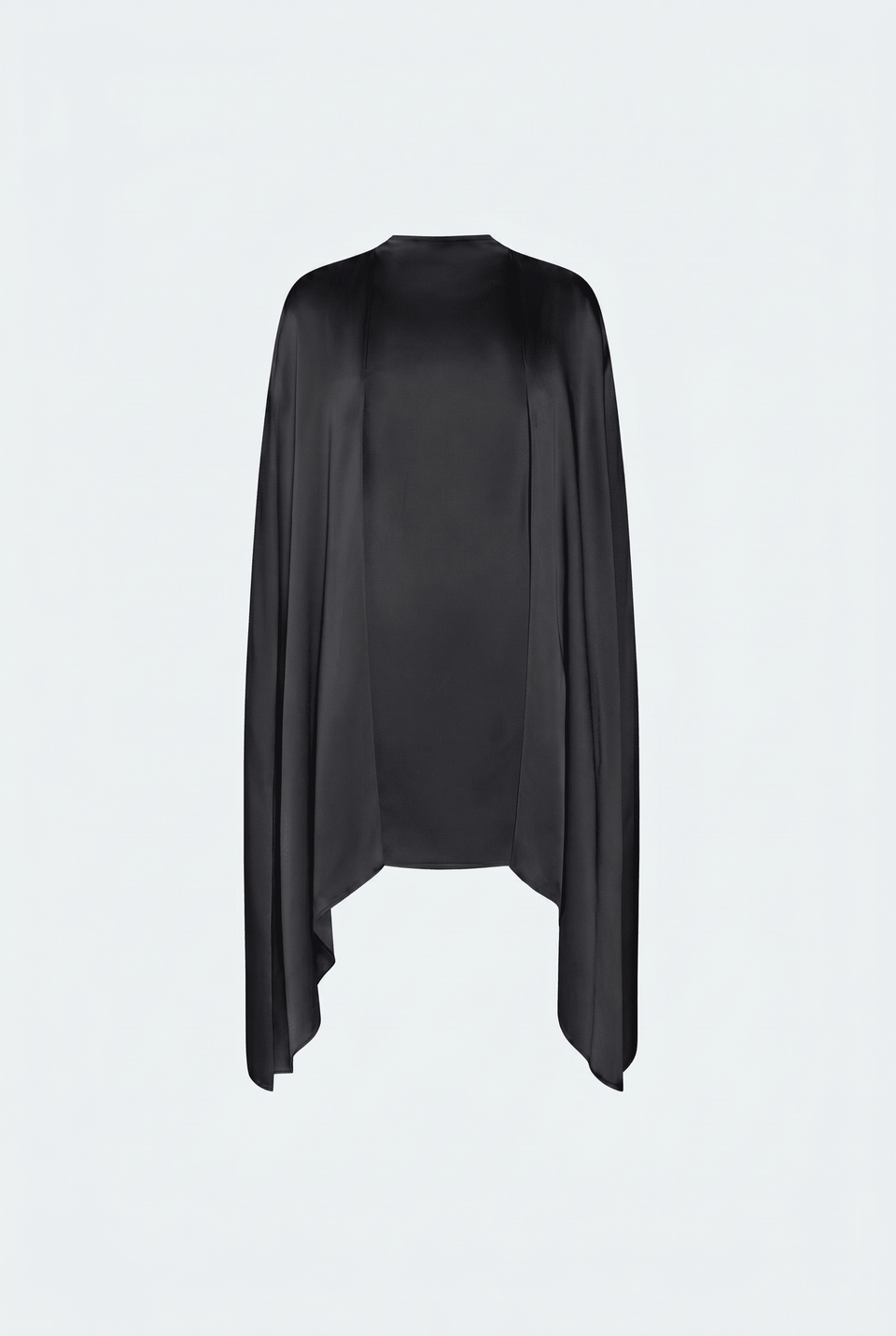 Satin Cape Sleeve Mini Dress - LAPOINTE